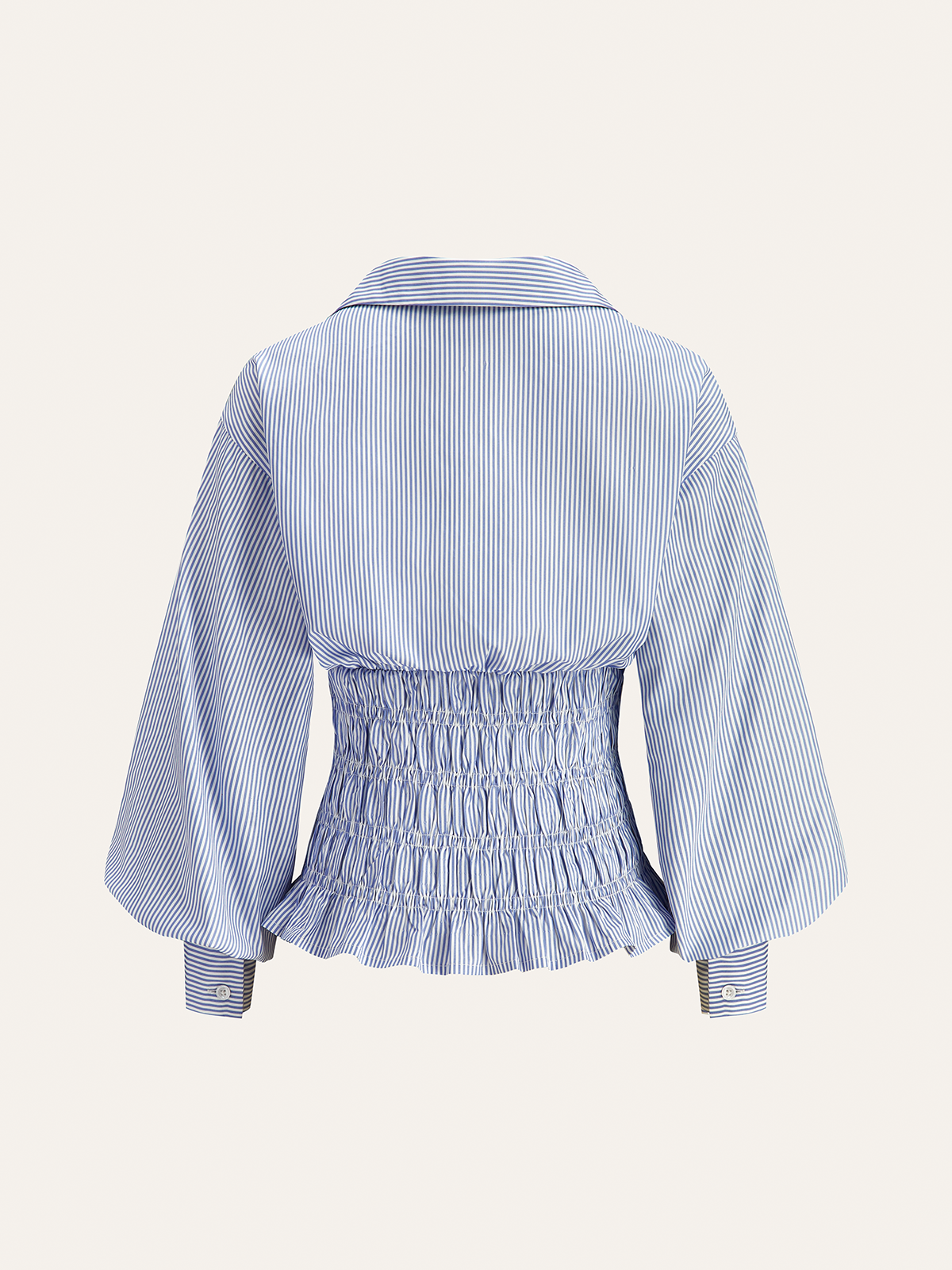 Striped Smocked Waist Shirt