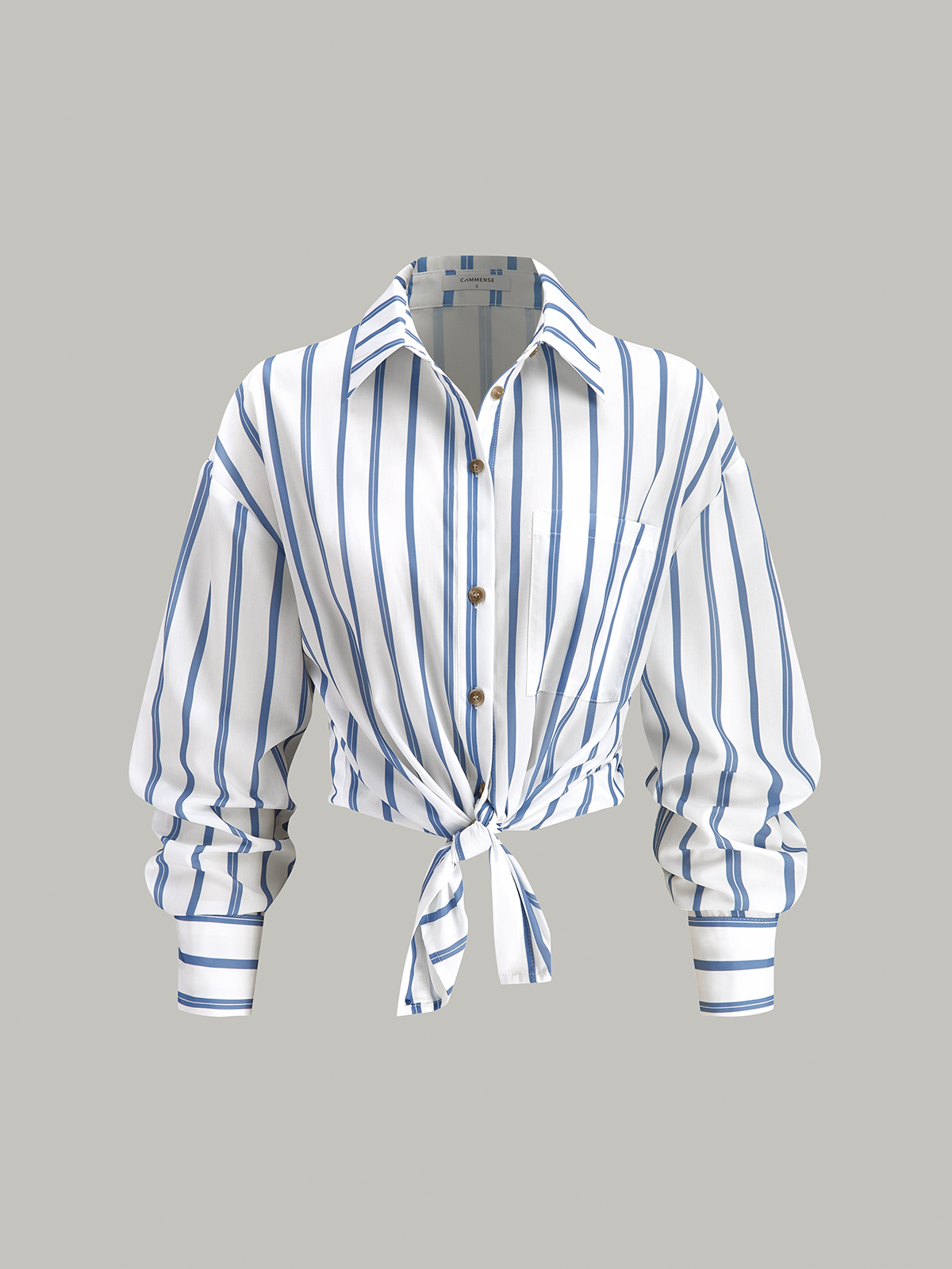 Oversized Striped Button Shirt