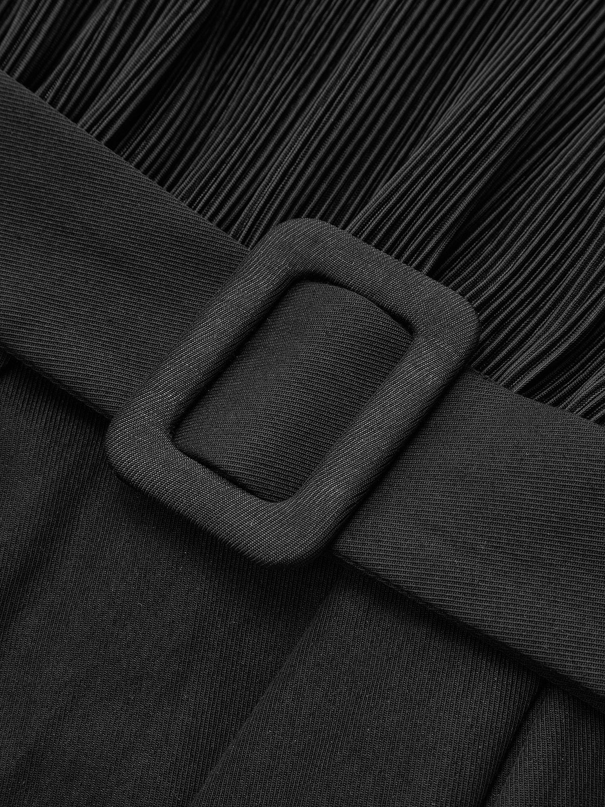 Halter Neck Backless Satin Jumpsuit with Belt