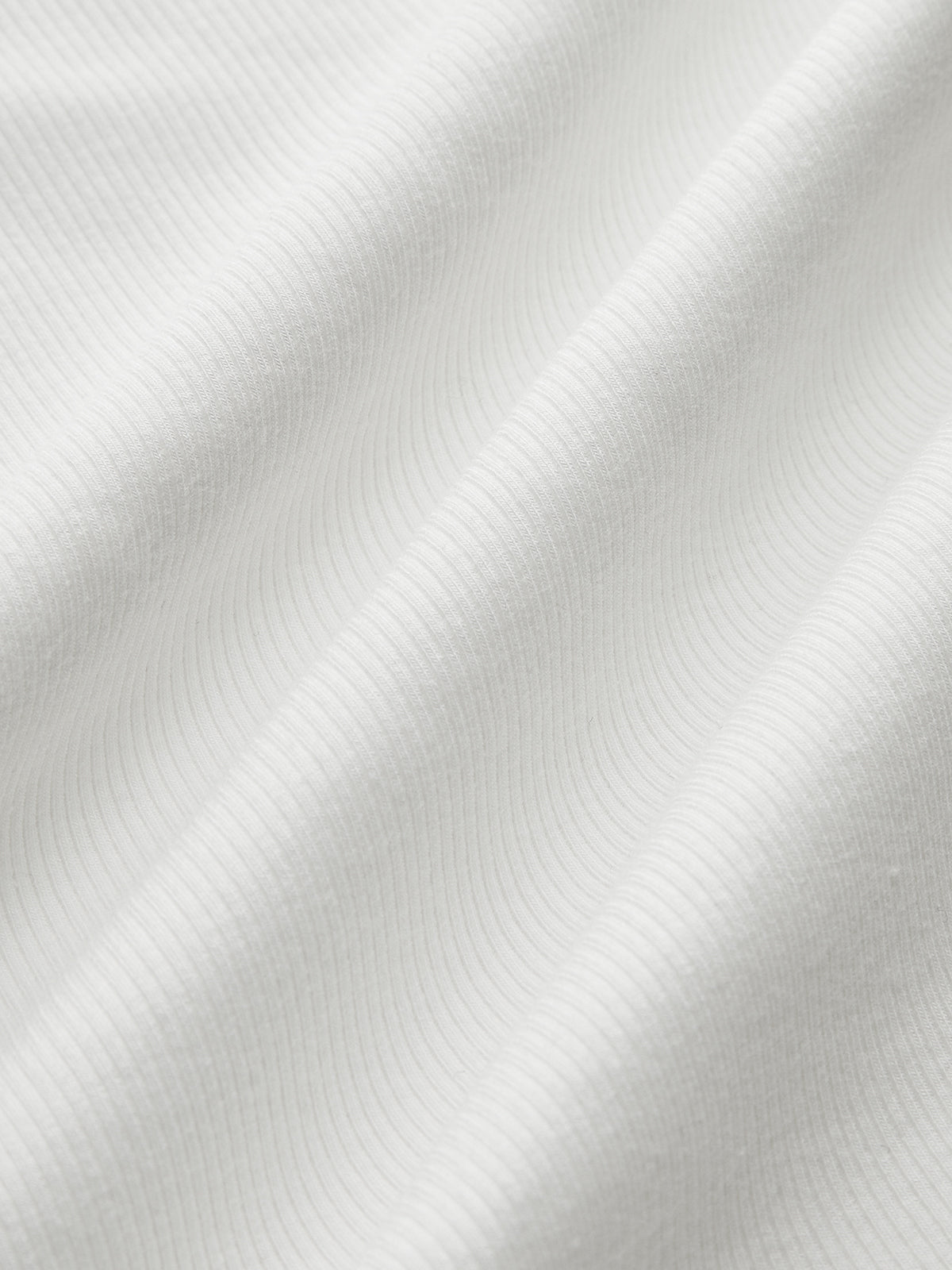 Geripptes Kurzarm-Top mit Rundhalsausschnitt aus Baumwollmischgewebe