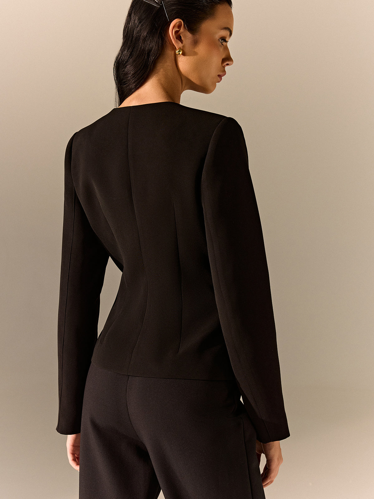 Metal Detail Tailored Blazer