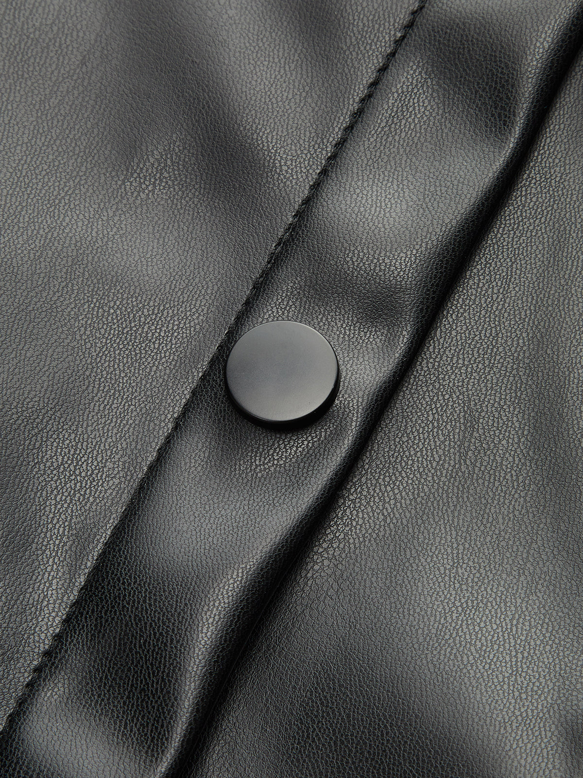 Robe chemise à empiècements en similicuir