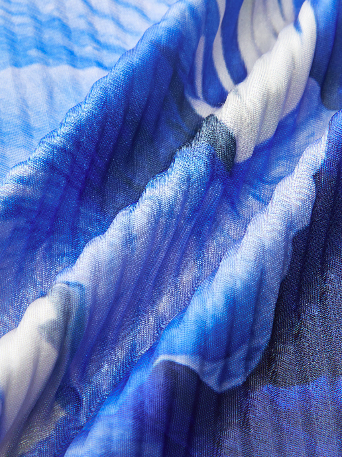 Robe longue plissée bustier sans bretelles à imprimé floral dégradé