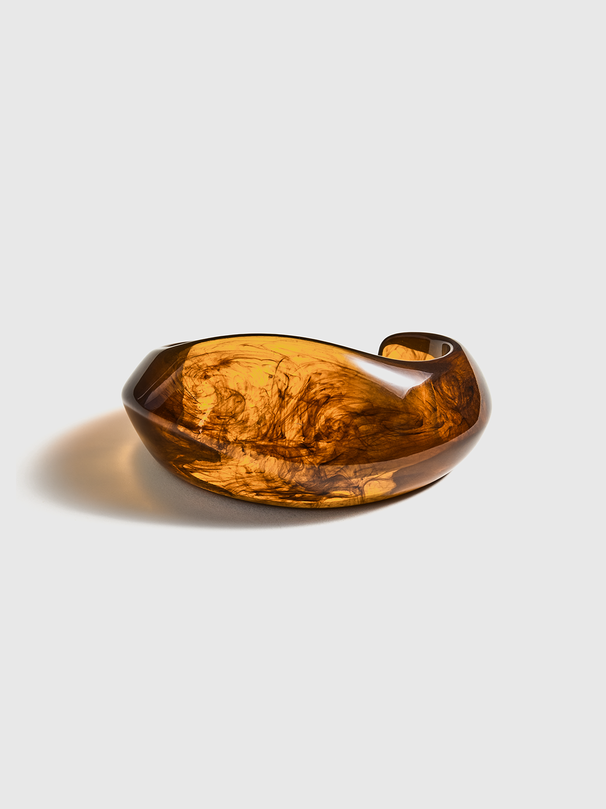 Semicircular Open-Ended Resin Bracelet