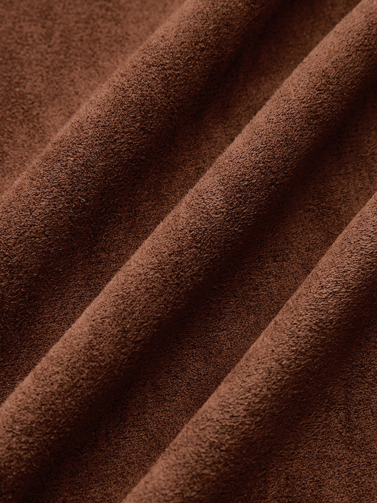 Suede Effect Back Zip Ruched Short-Sleeve Top