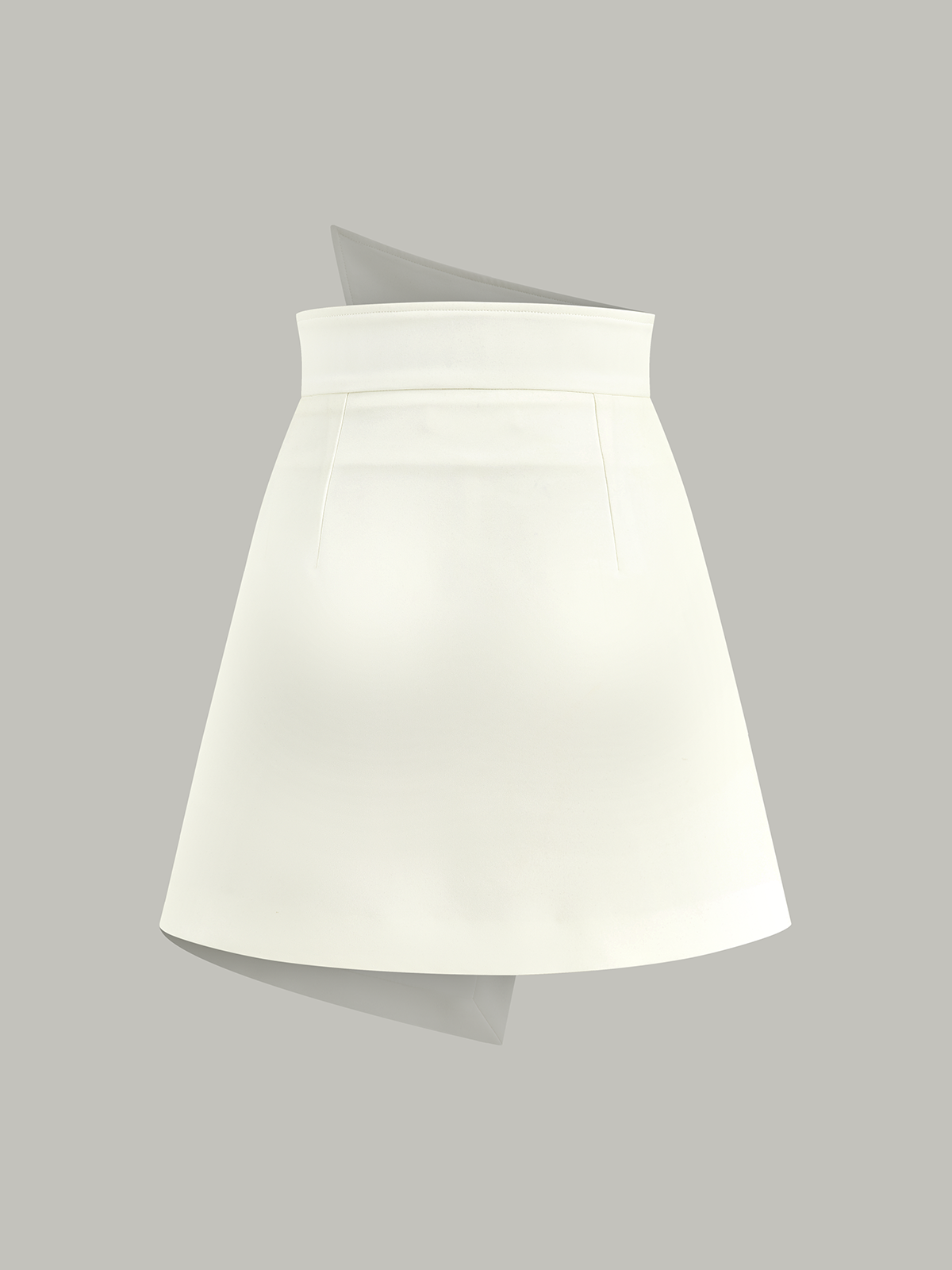 Asymmetrischer Mini-Skort mit Metallknopf-Dekor und Taschen