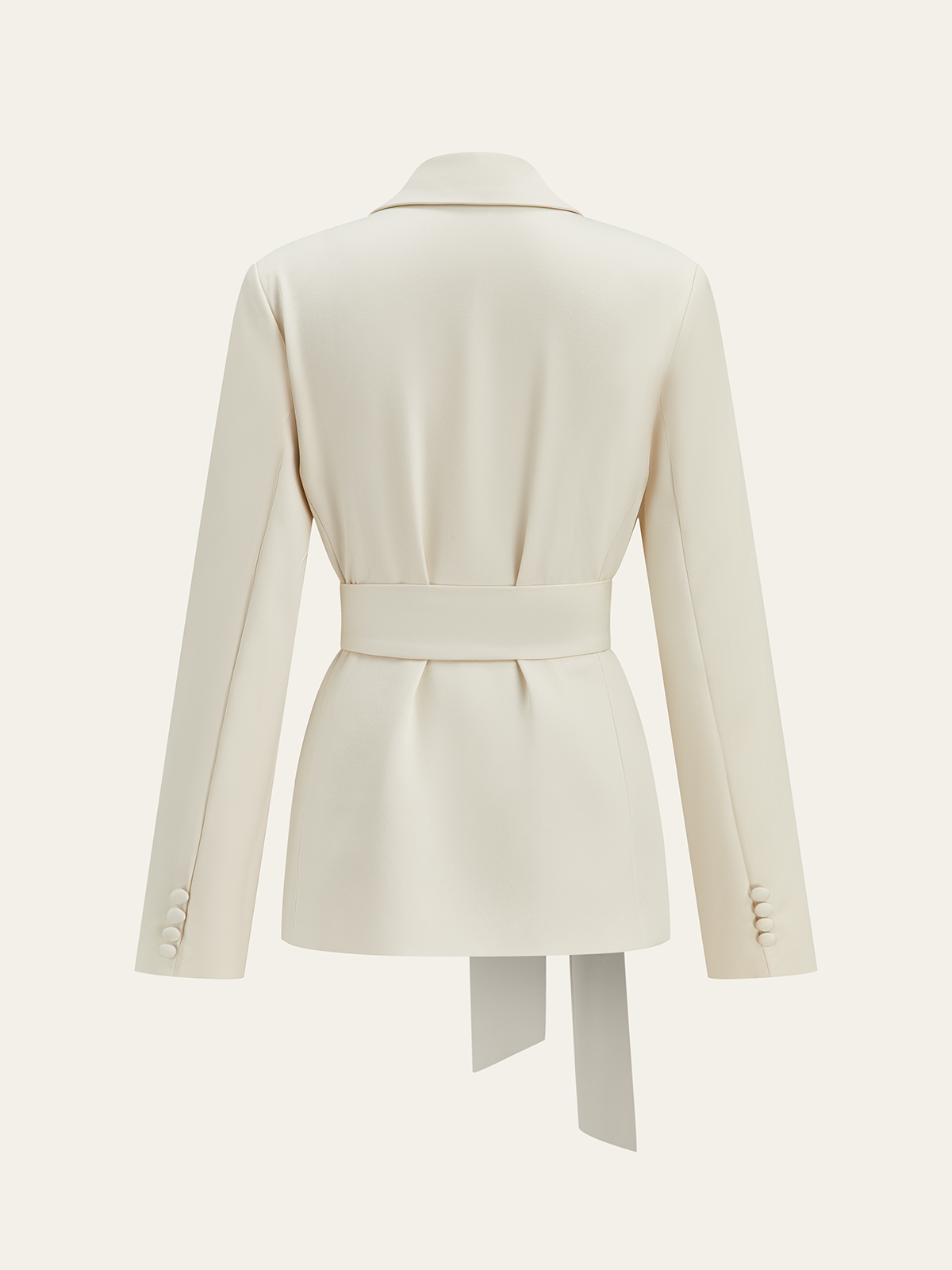 Langarm-Blazer mit Gürtel