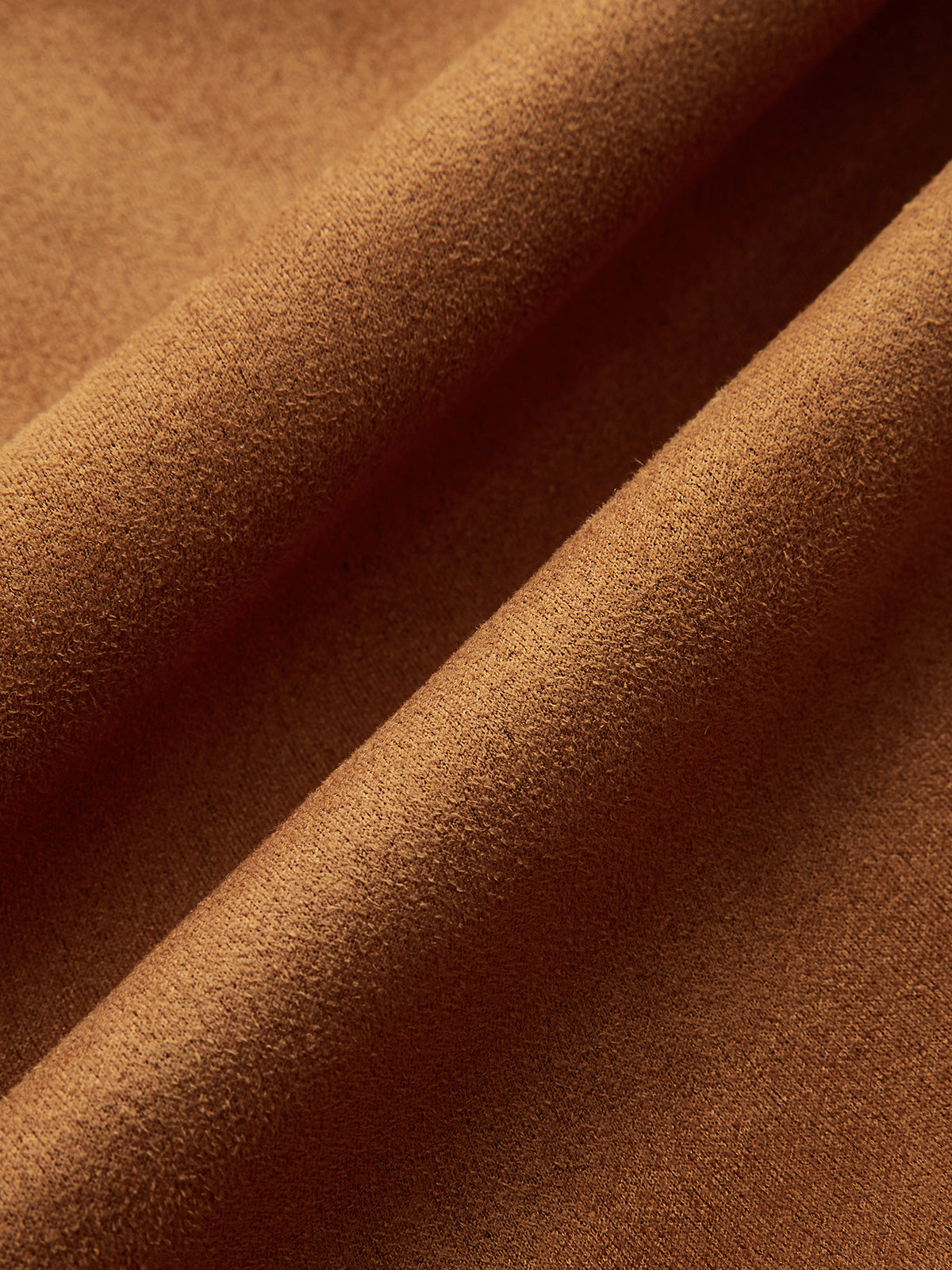 Asymmetrischer Midirock in Wildlederoptik mit Einsätzen aus Kunstleder und Wildlederimitat