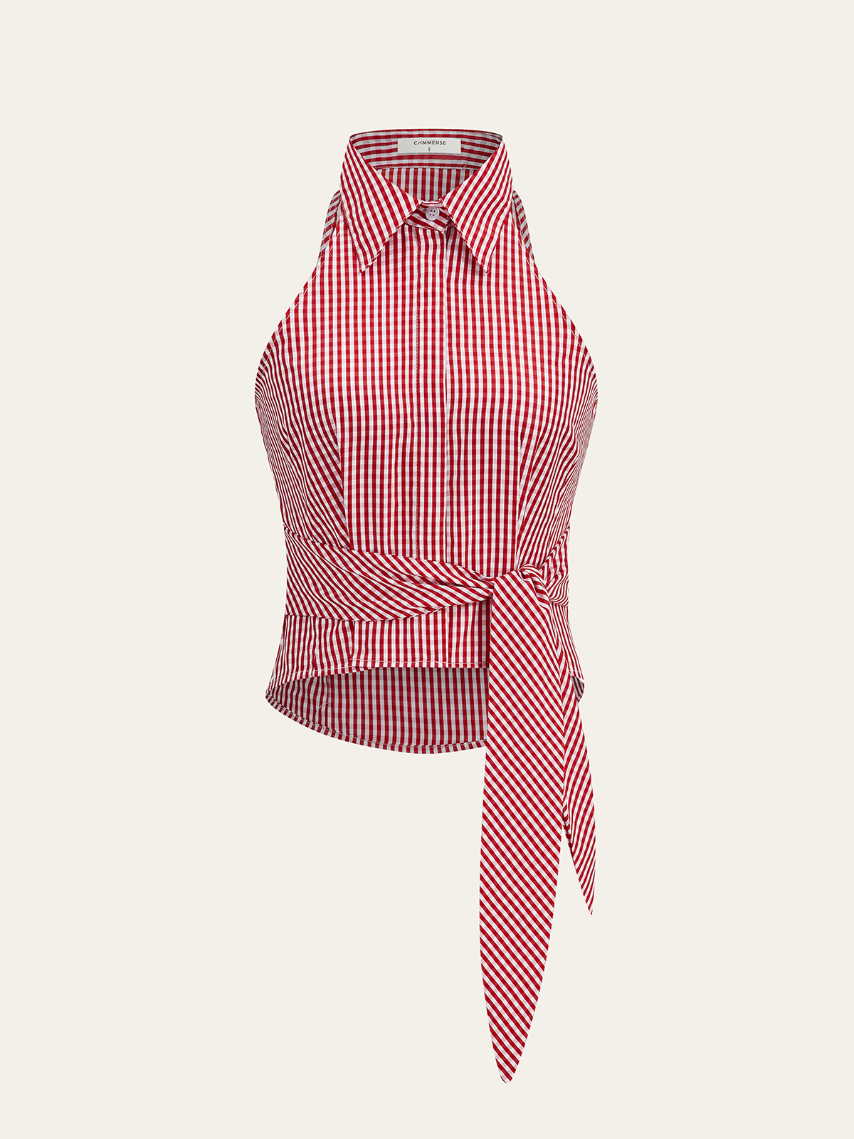 Striped Tie-Waist Crop Top