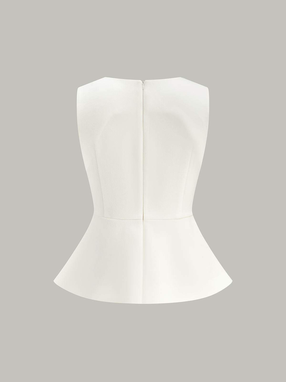 Ärmelloses Peplum-Oberteil mit Rückenreißverschluss