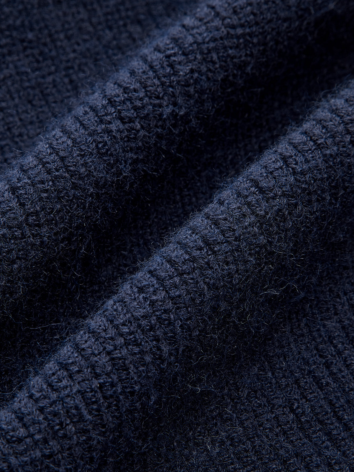 Denim Panel Asymmetric V-Neck Knit Top