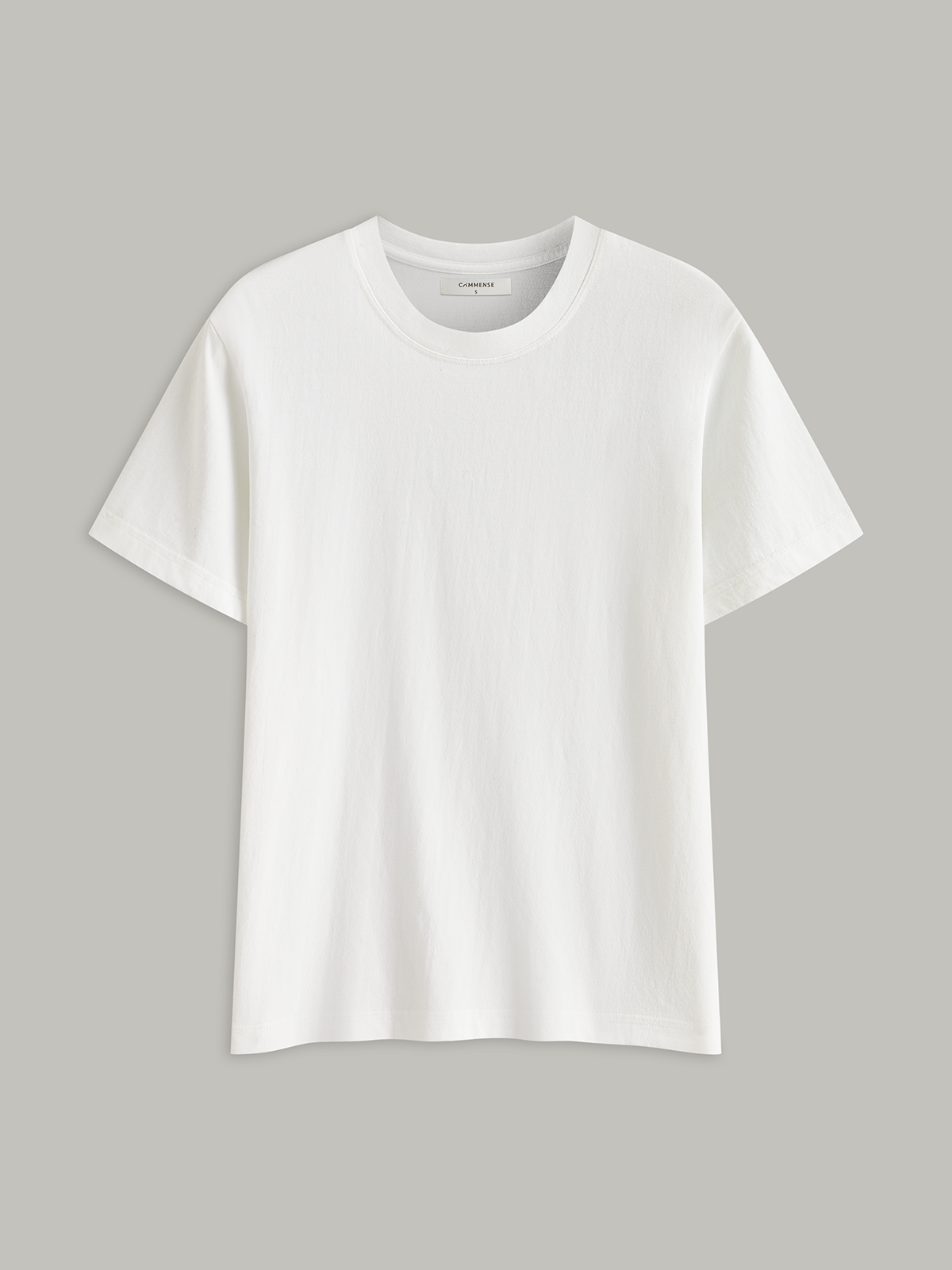 Baumwoll-T-Shirt mit Rundhalsausschnitt