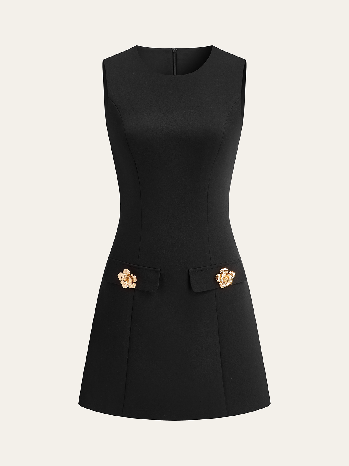 Abnehmbares Cape-Kleid-Set mit floralen Metalldetails
