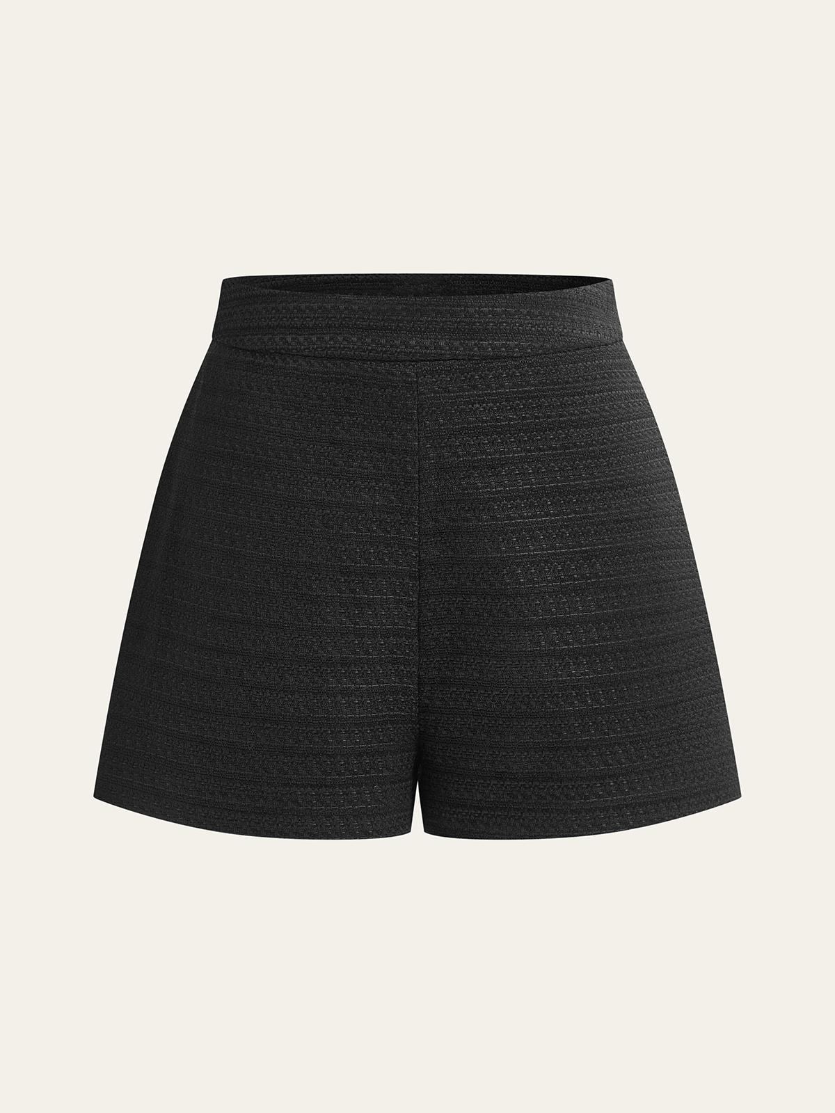 Pocketed Tweed Metal Button Shorts Set
