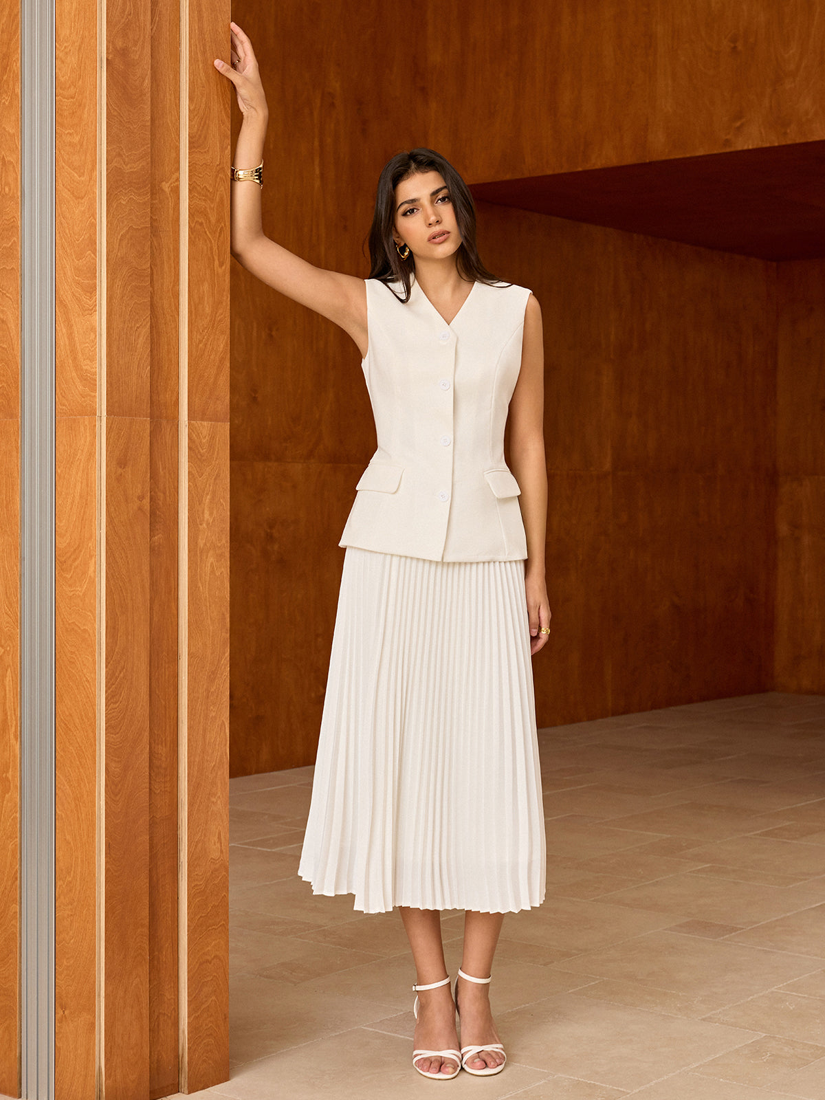 Faltenrock mit elastischem Bund