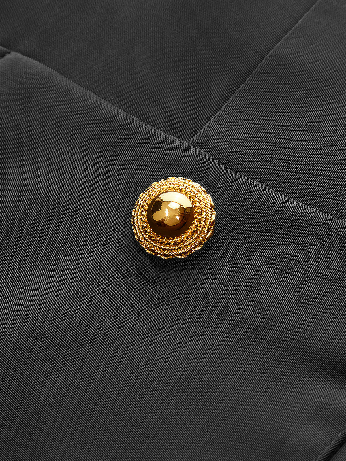 Ruffled Hem Metal Button Mini Dress Without Belt