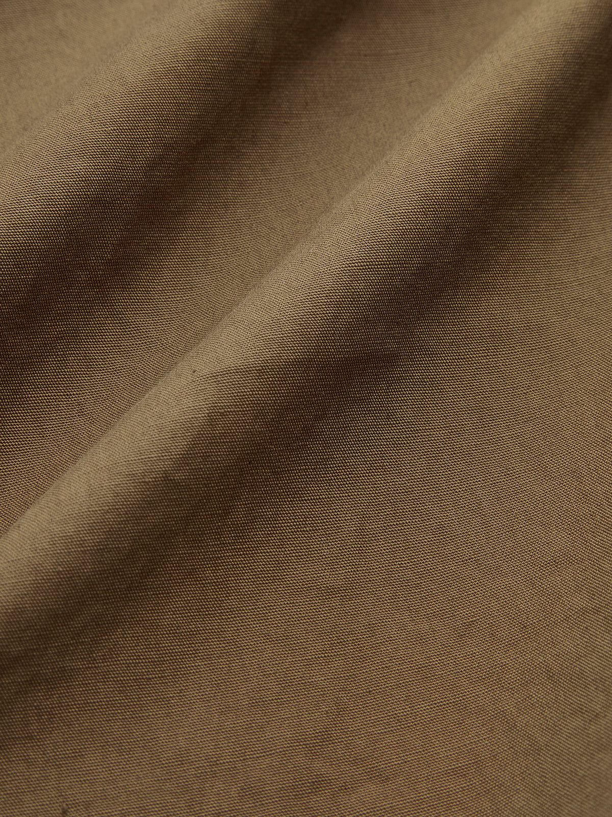 Chemise à manches longues froncée en mélange de coton