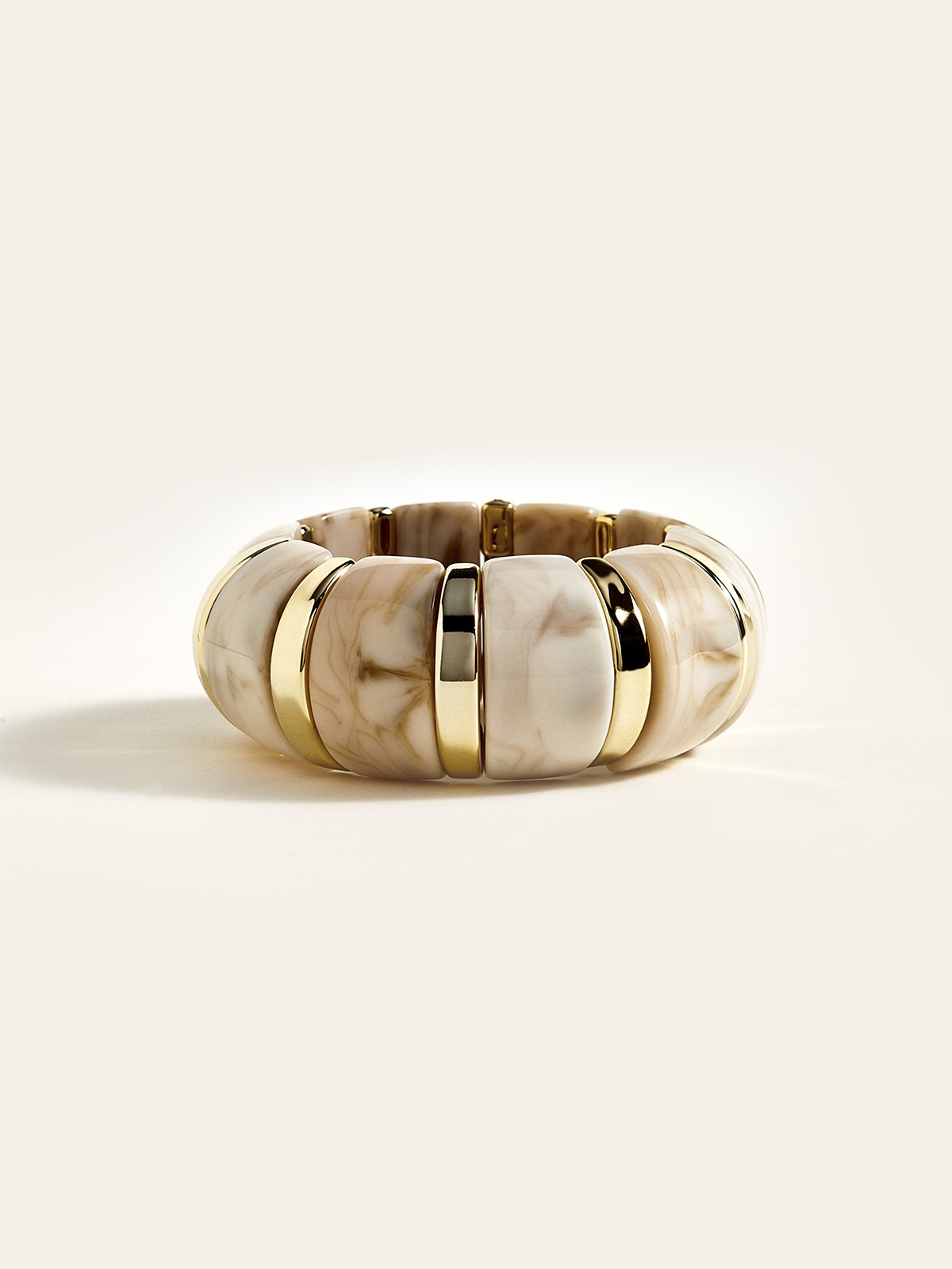 Bracelet en résine marbrée et doré