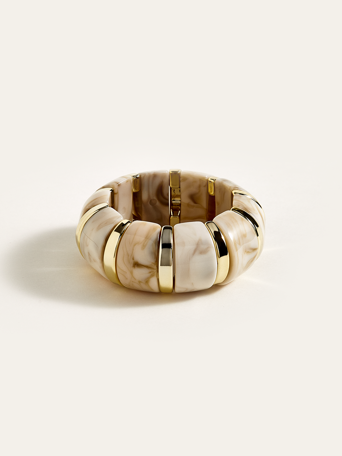 Bracelet en résine marbrée et doré