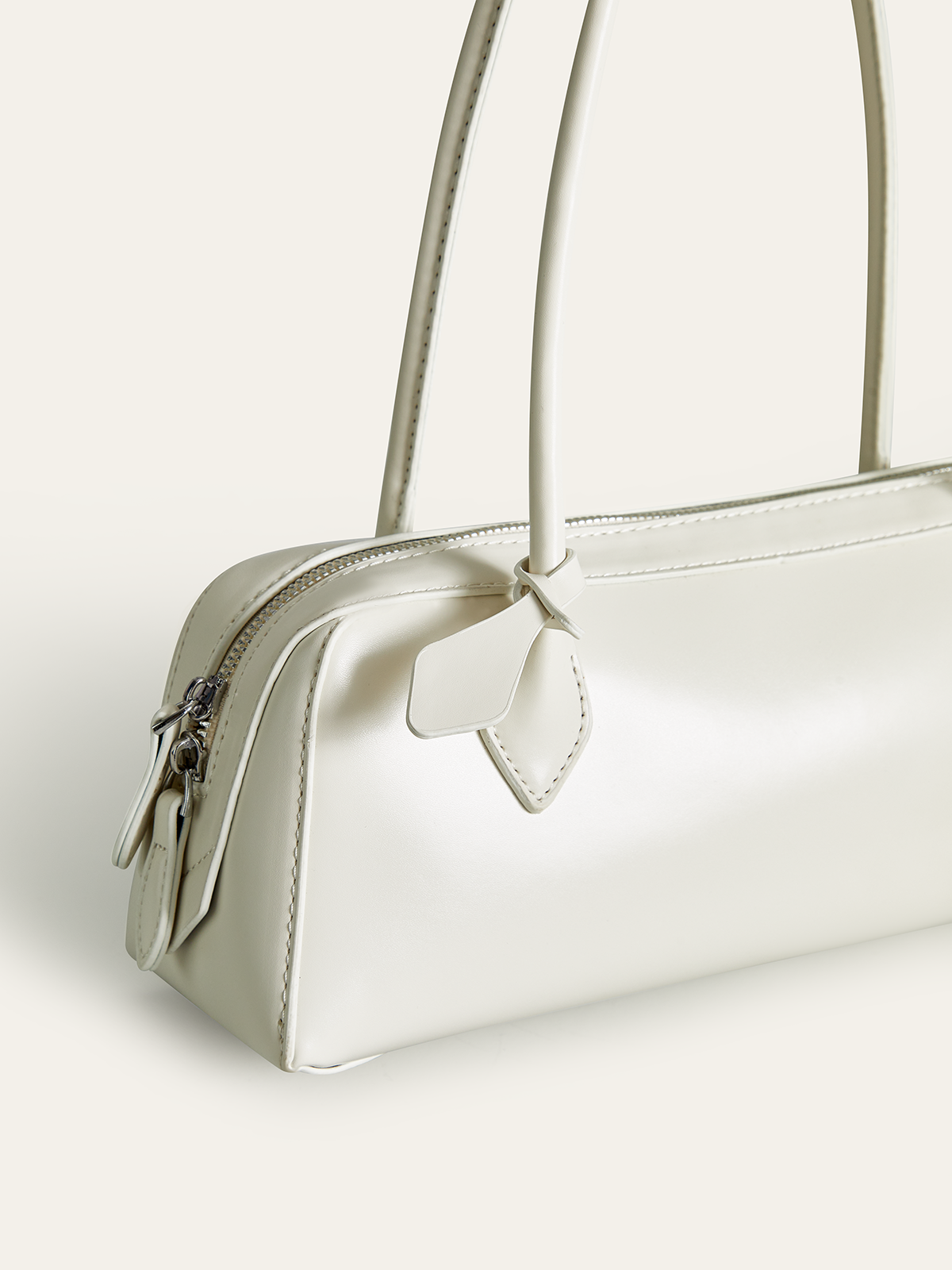 PU-Leder Schultertasche mit doppeltem Riemen