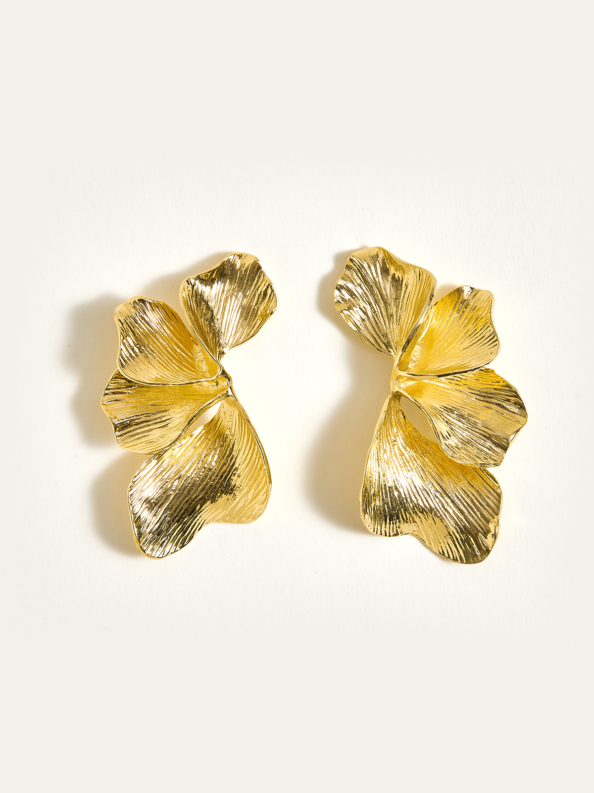 Boucles d'oreilles Pétales Dorés