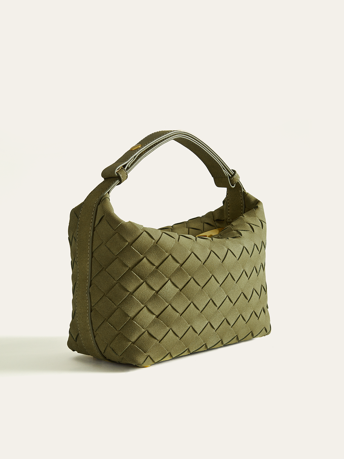 Sac à anse tressé en similicuir