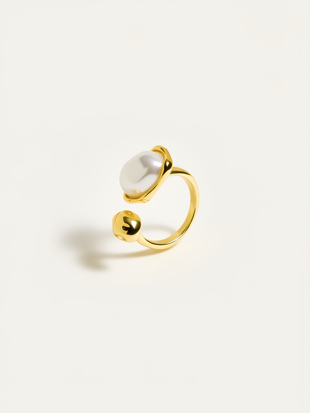 Goldene Perlenring