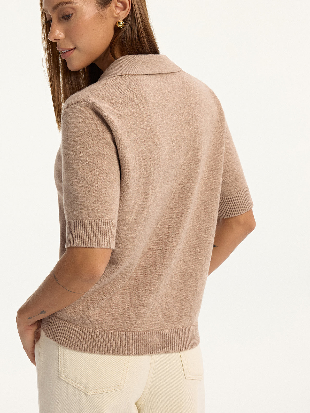 Polo en maille à manches courtes