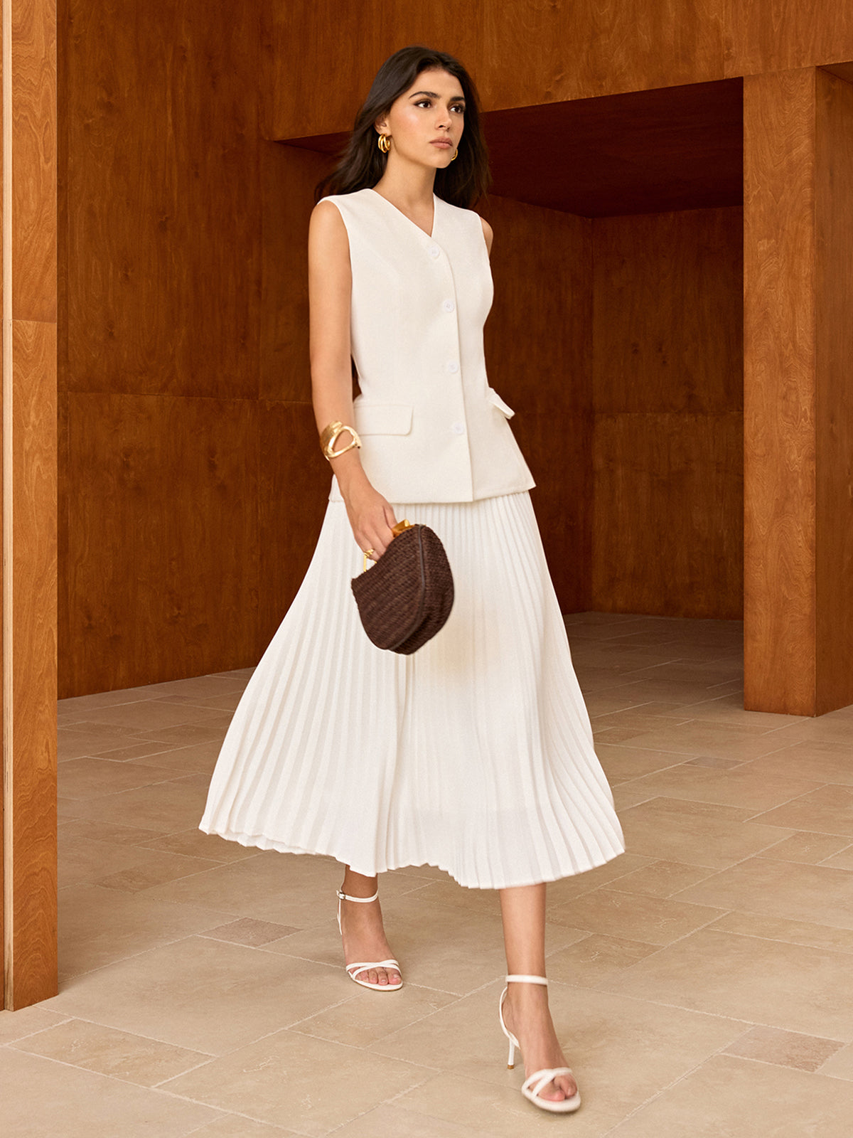 Faltenrock mit elastischem Bund