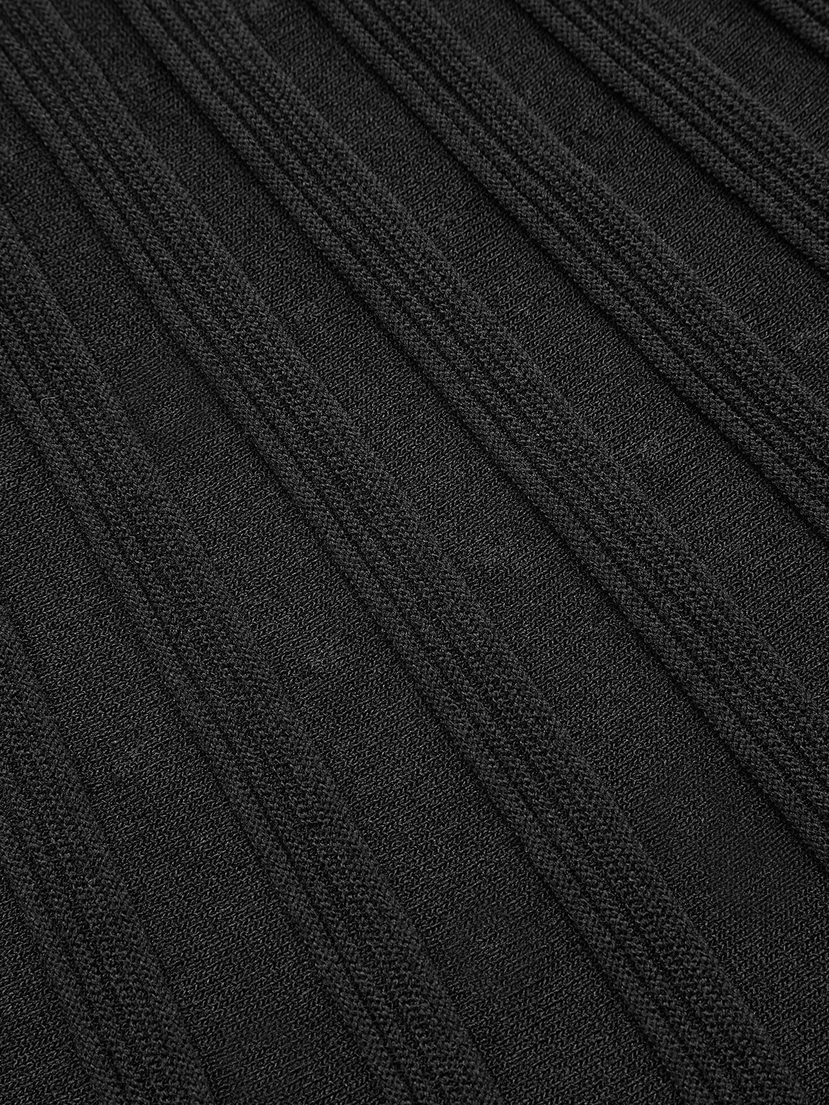 Mock Neck Flared Sweater Dress