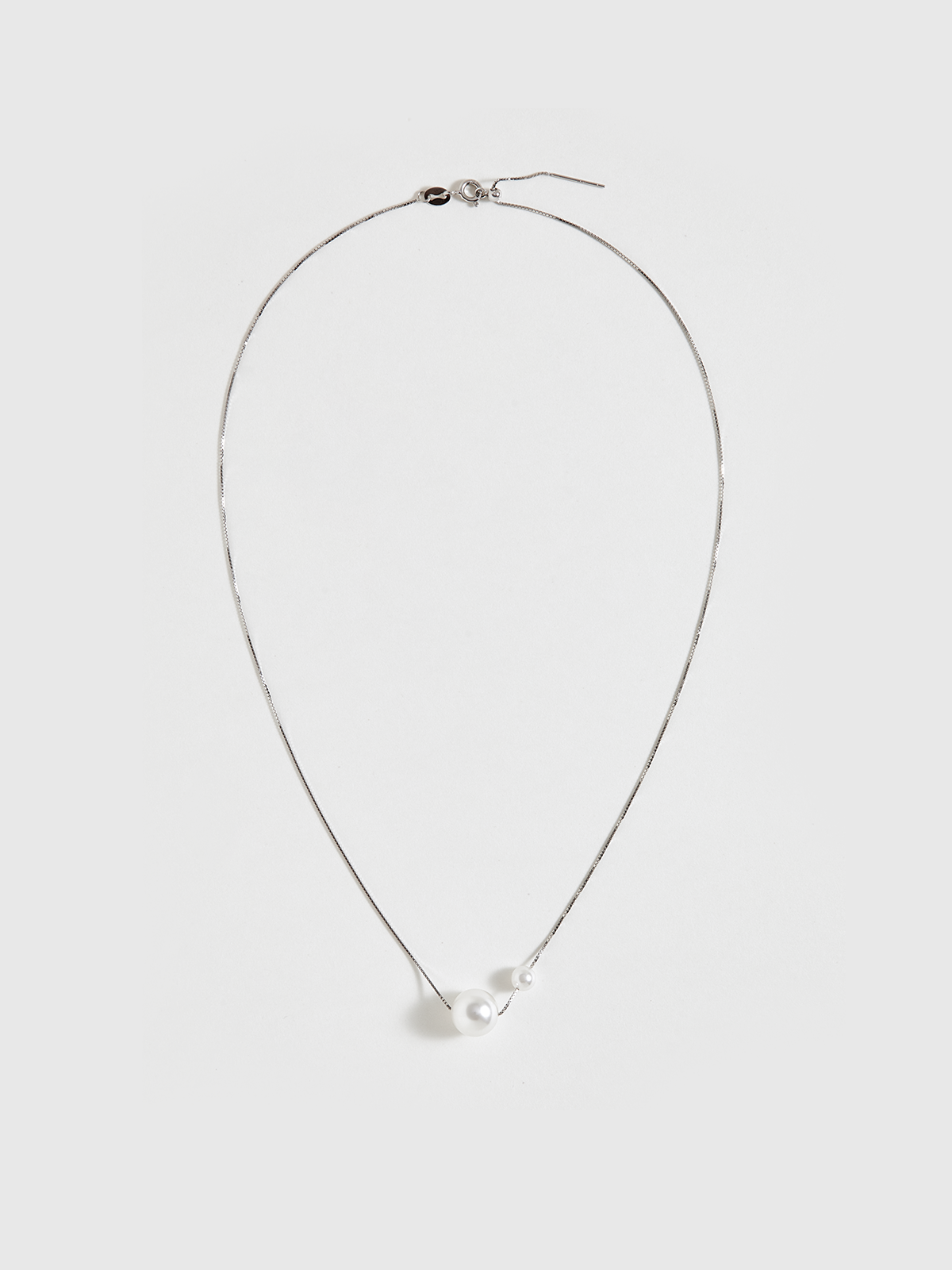Dual Pearl Pendant Necklace