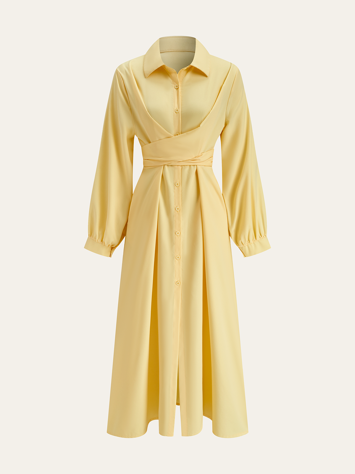 Robe chemise à nouer au dos