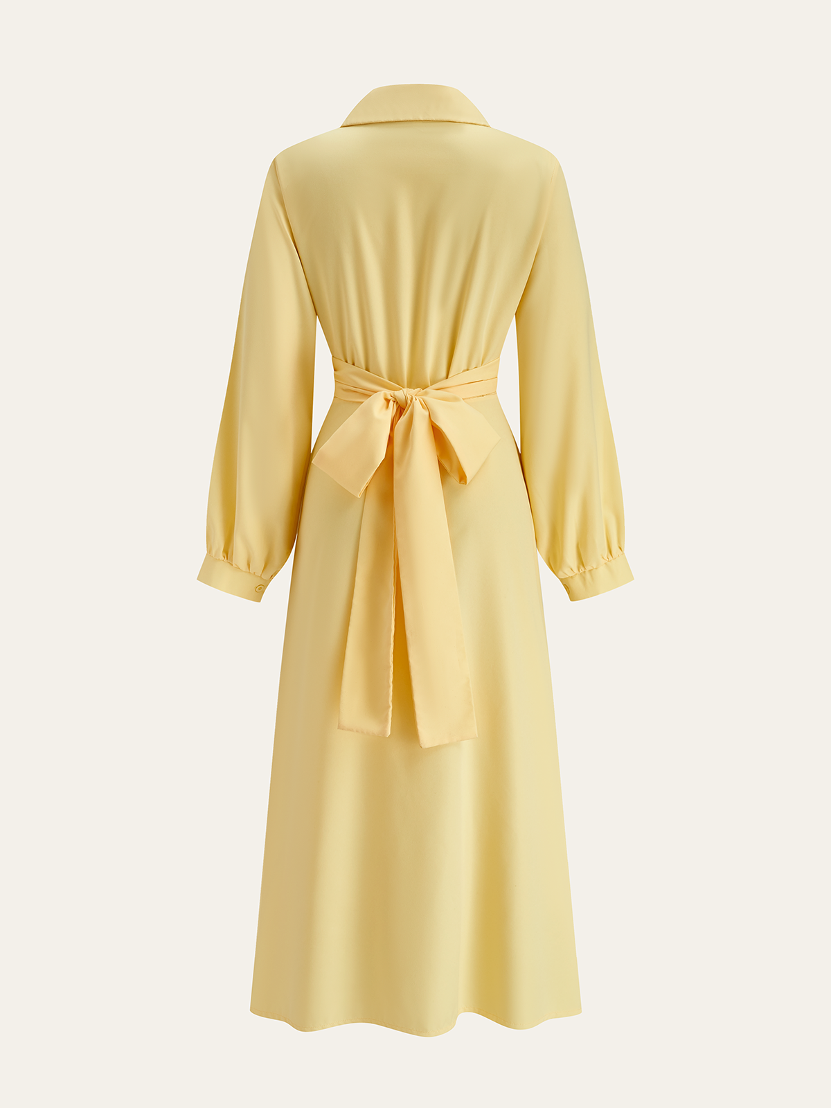 Robe chemise à nouer au dos