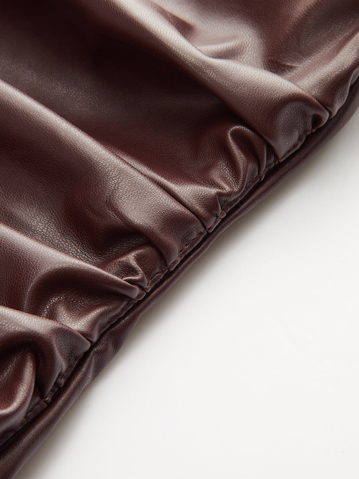 Débardeur asymétrique en cuir PU