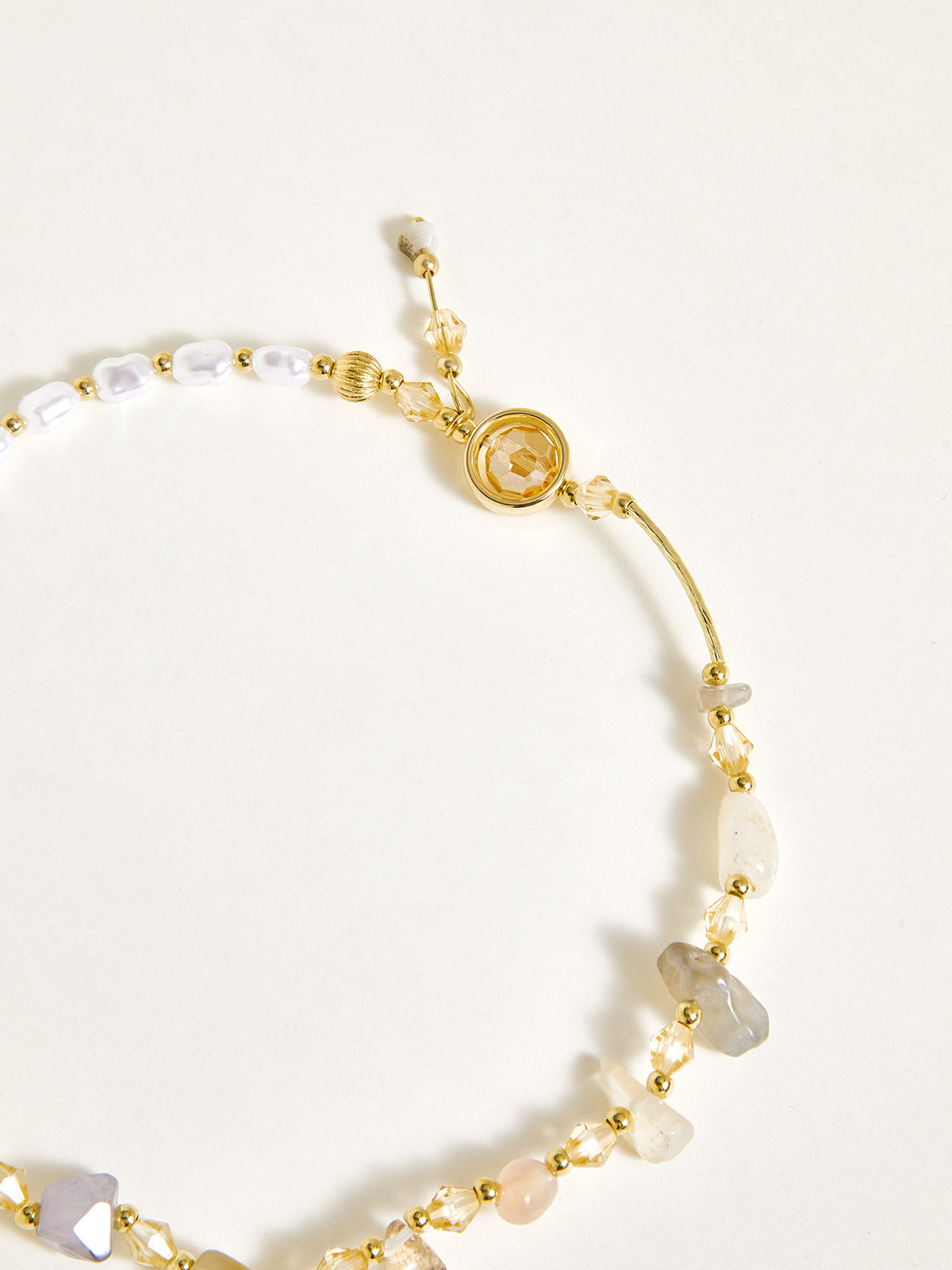 Bracelet double couche en pierre colorée