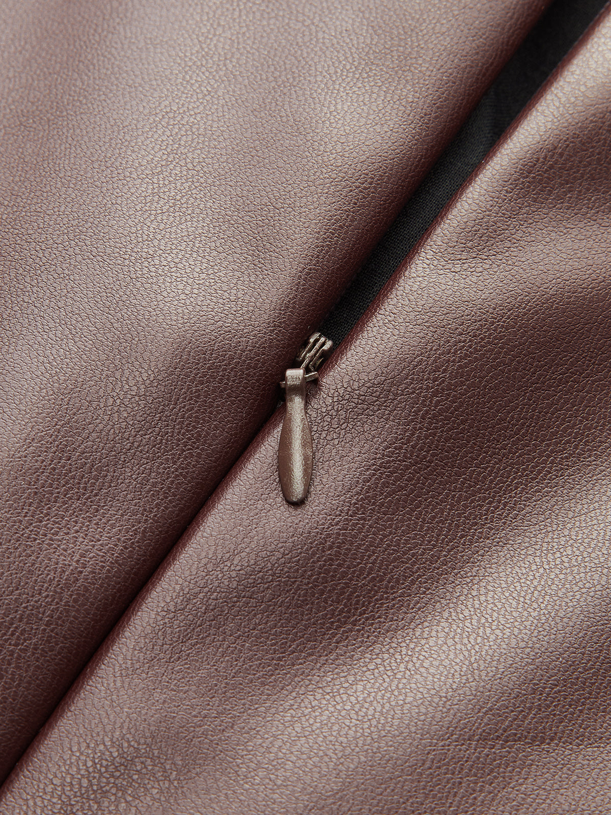 Metal Detail Halter PU Leather Tank Top