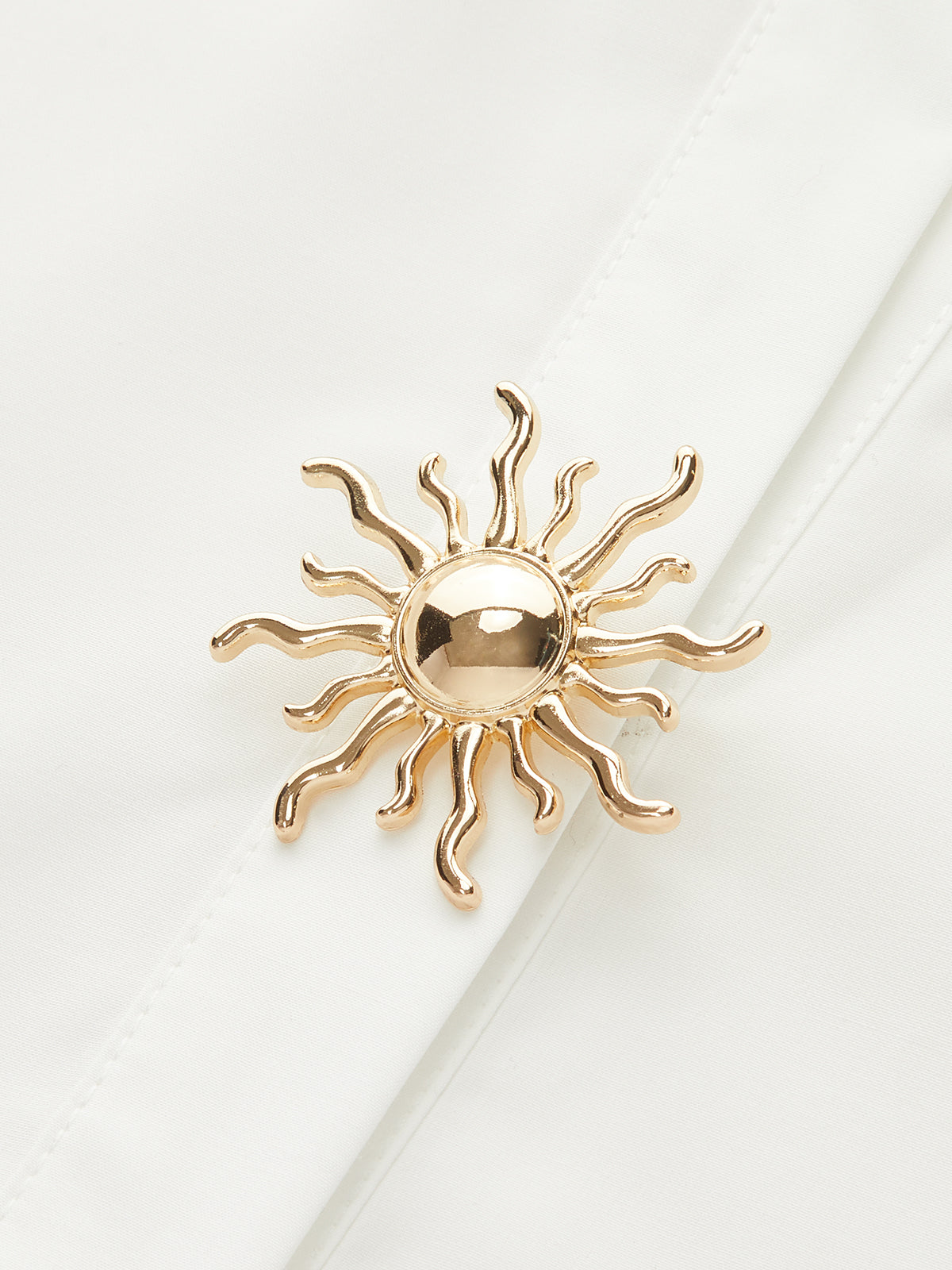 Chemise en mélange de coton infroissable à boutons métalliques