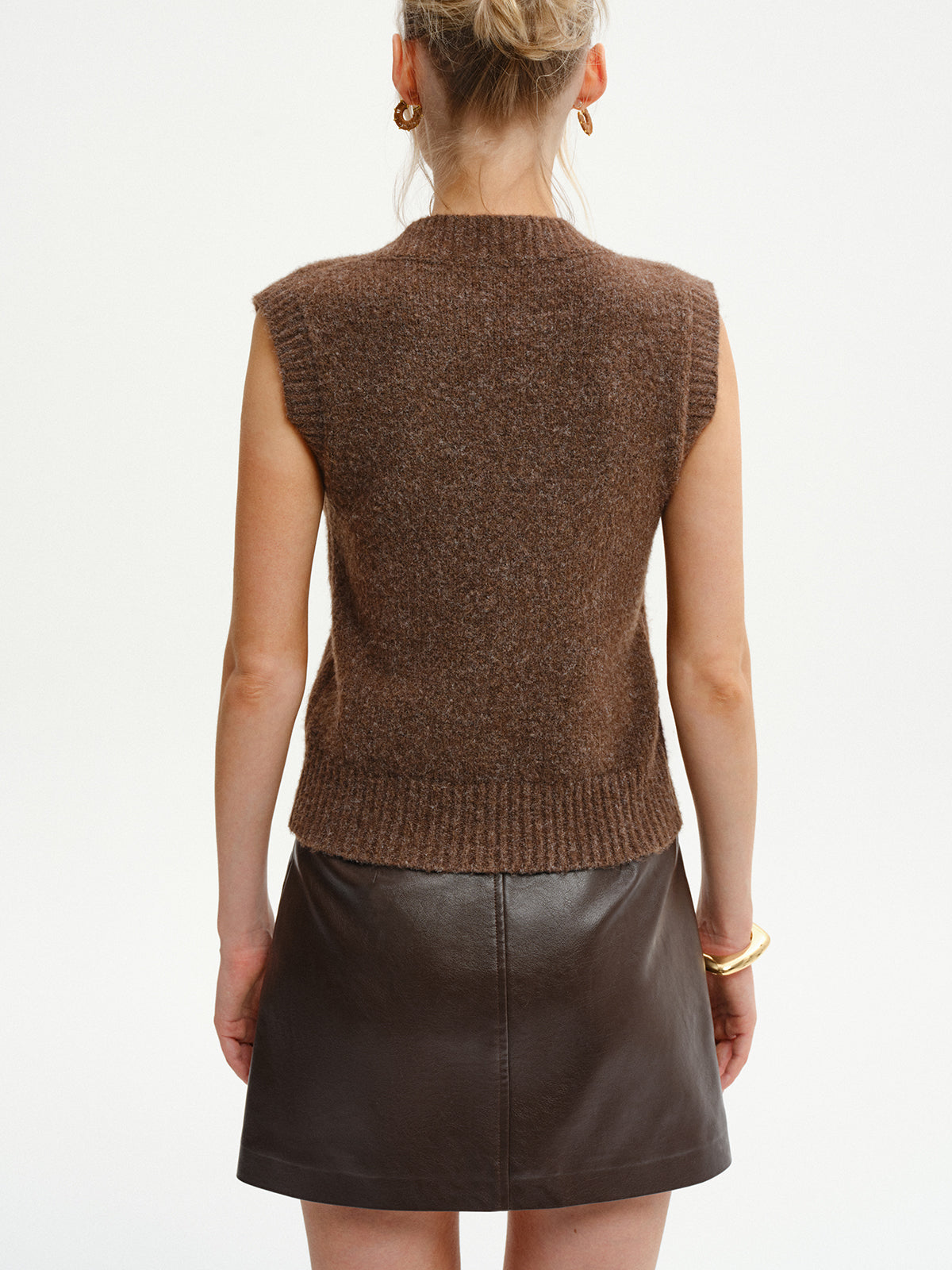 Wool-Blend V-Neck Sweater Vest