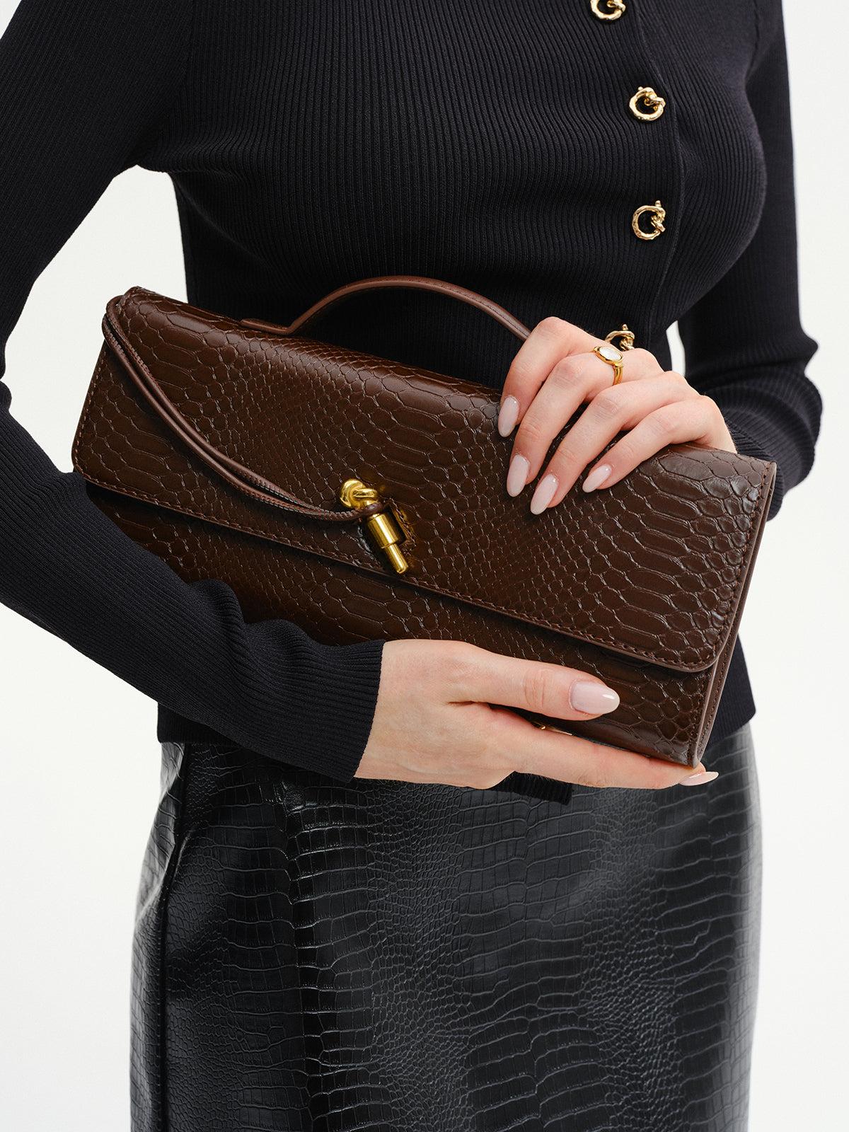 Sac en cuir PU gaufré crocodile