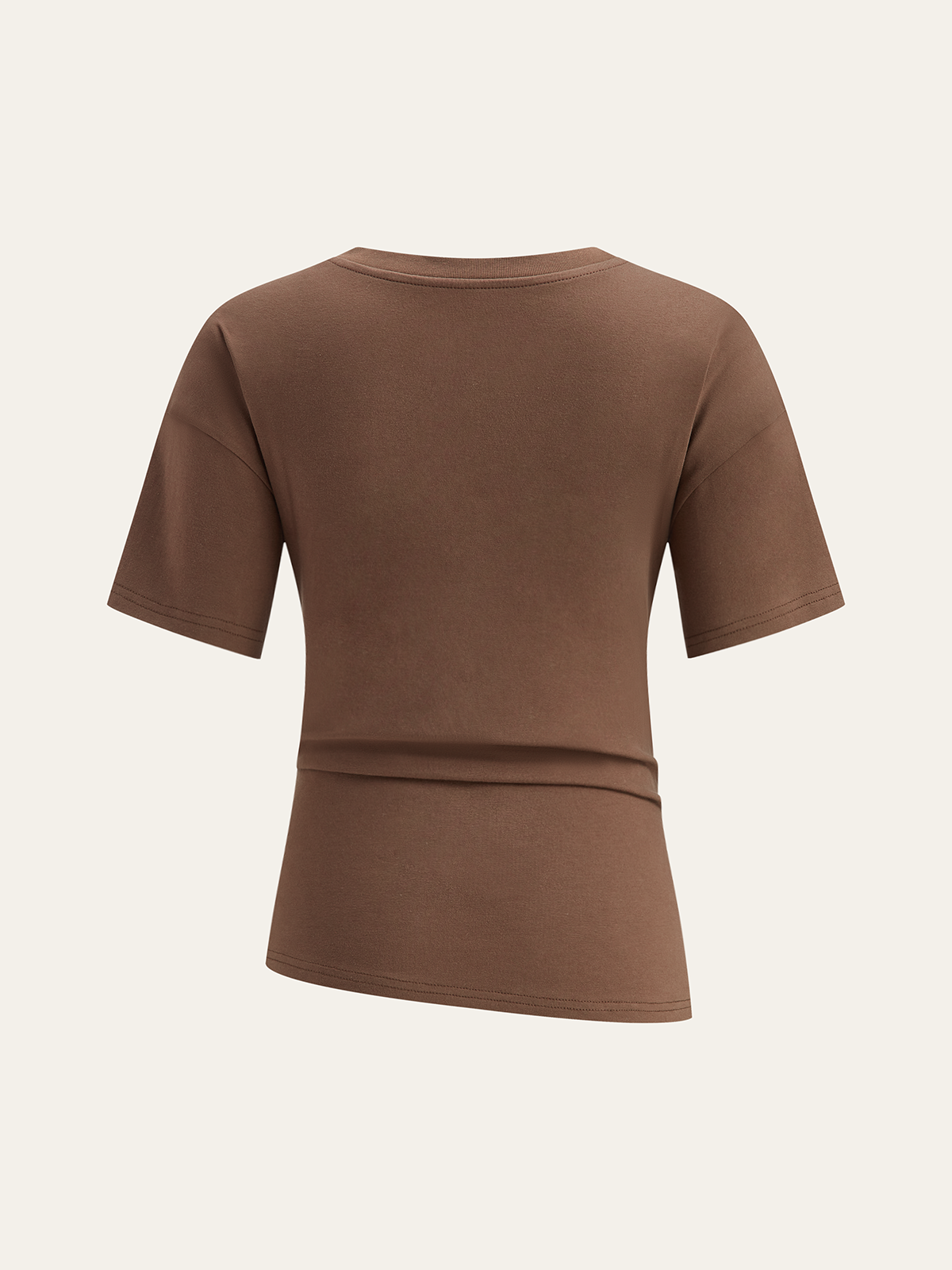 Top asymétrique à manches courtes