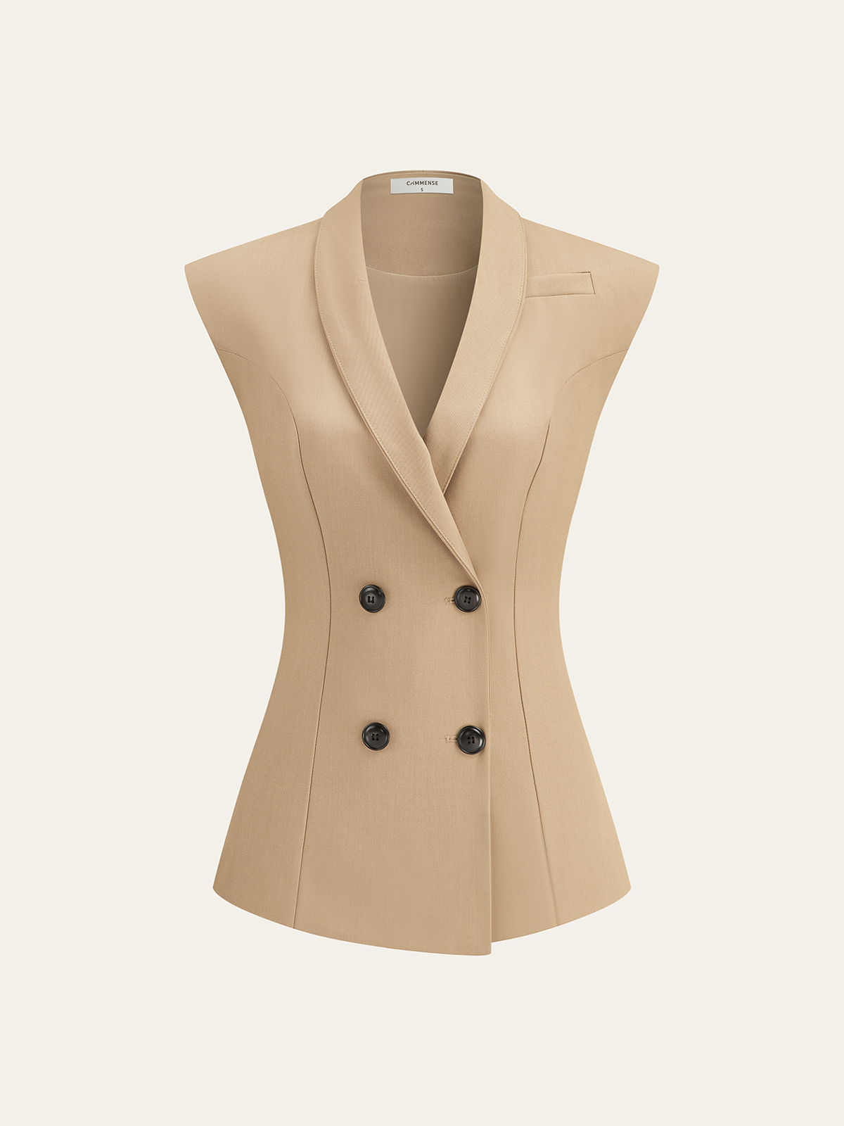 Double-Breasted Sleeveless Vest and Pants Set