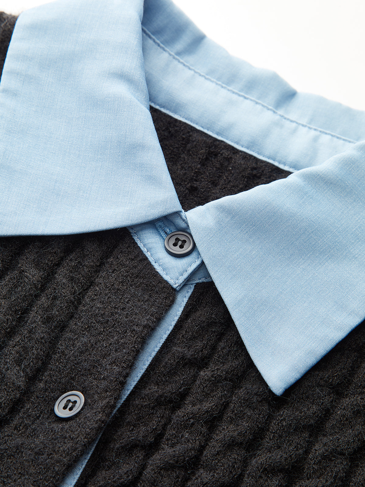 2 in1 Paneled Cable-Knit Cardigan