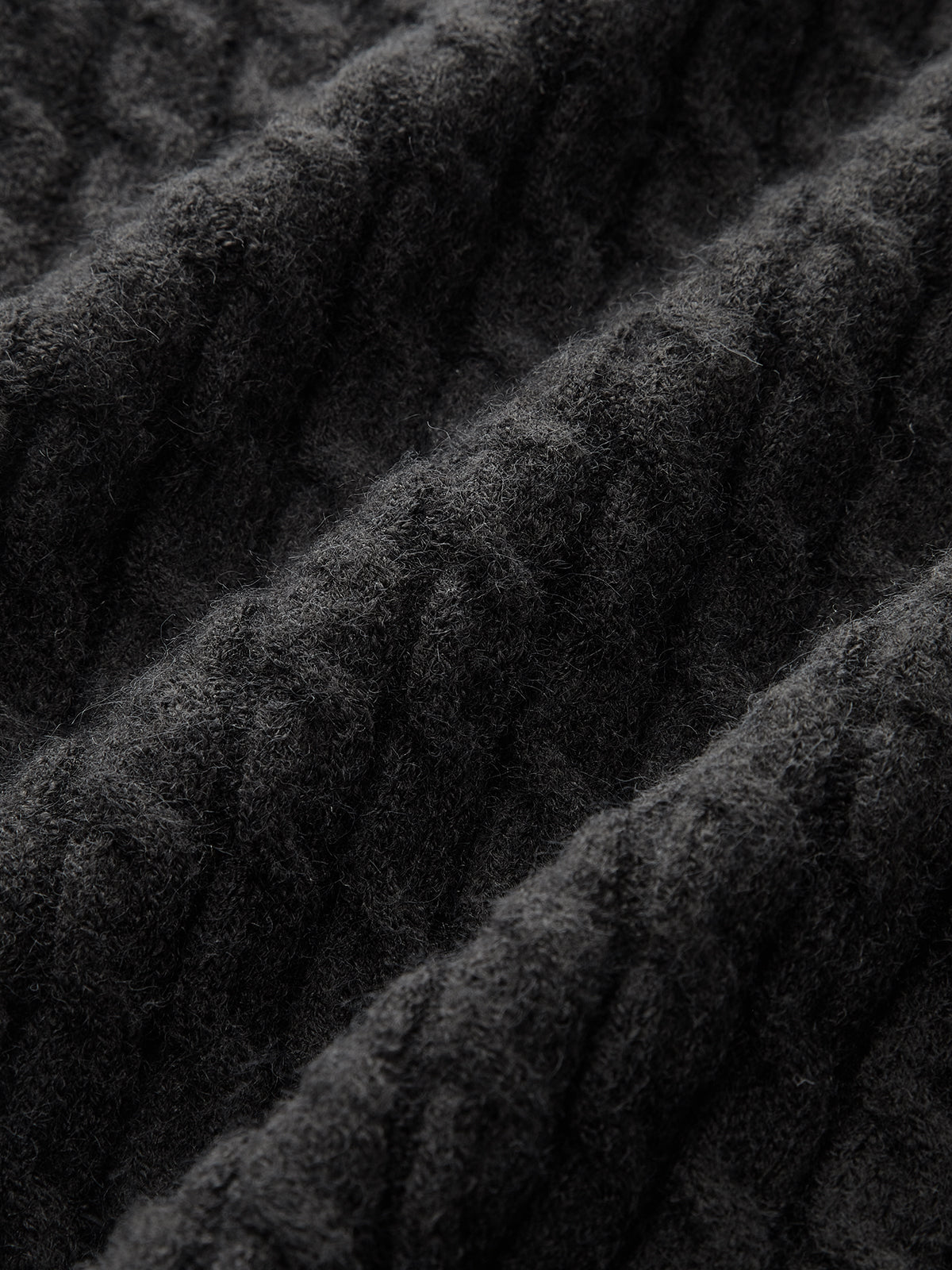 2 in1 Paneled Cable-Knit Cardigan