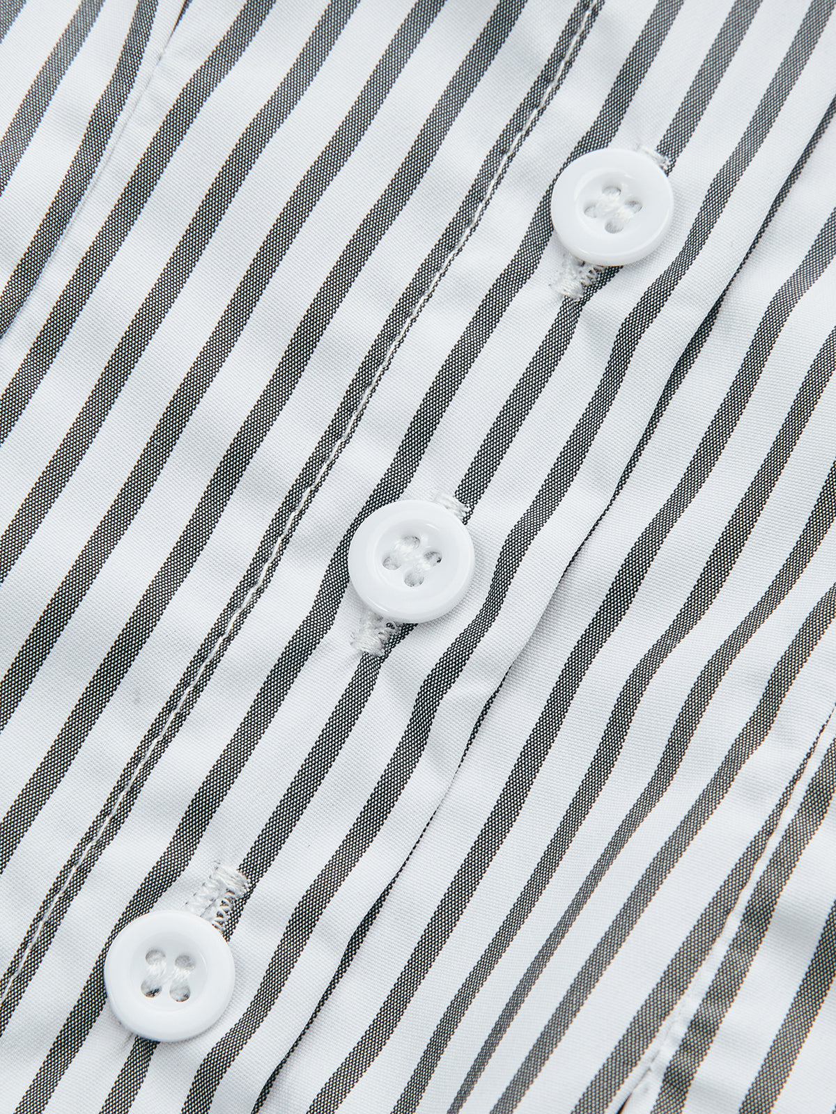 Cinched Waist Striped Button Shirt