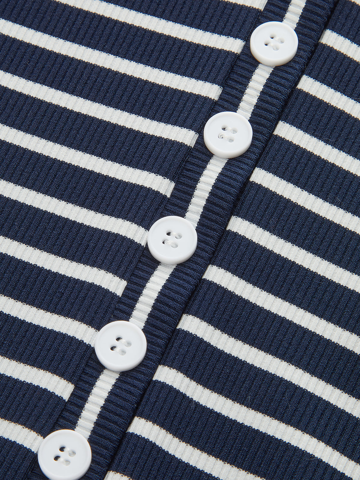 2 in 1 Striped Ribbed Paneled Long-Sleeve Blouse