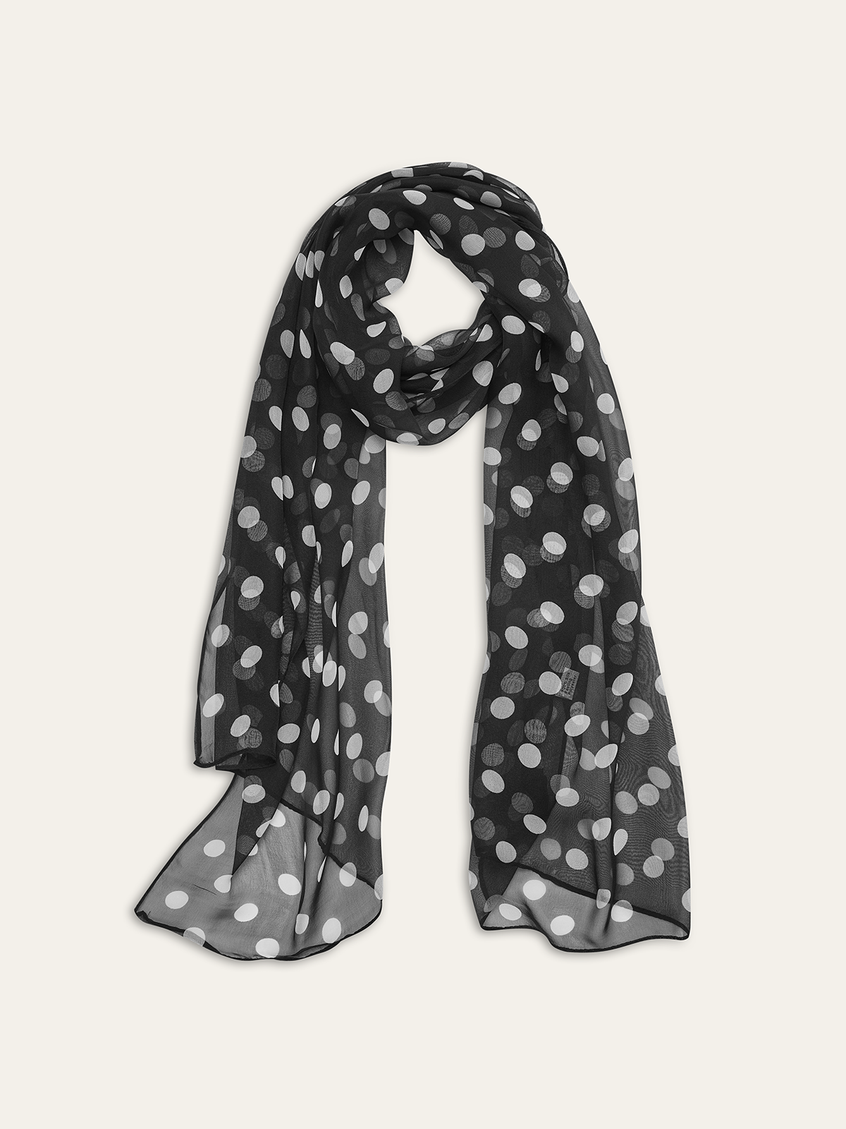 Écharpe transparente à pois