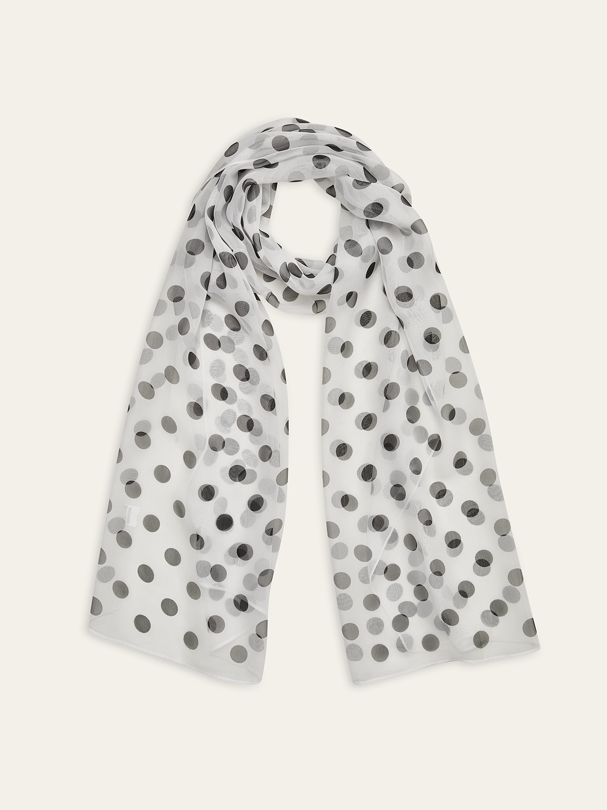 Écharpe transparente à pois