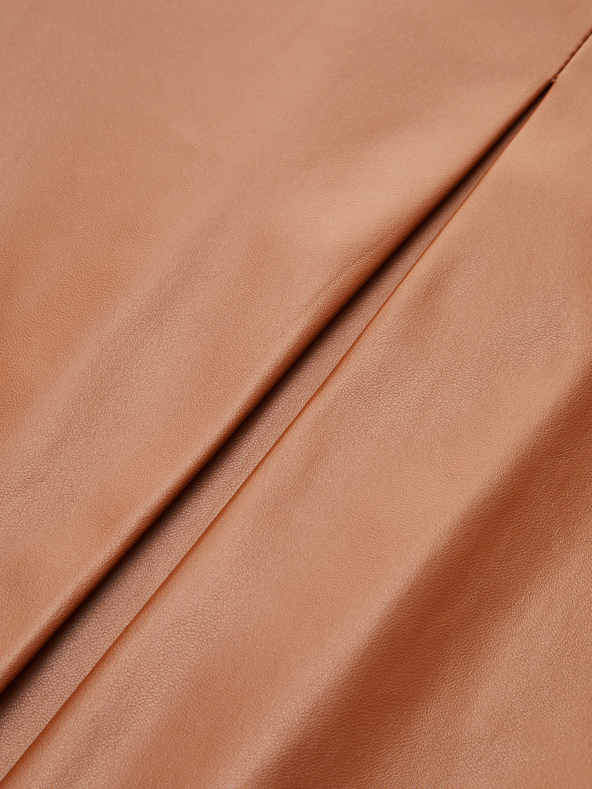 Pleated Fuax Leather Shorts