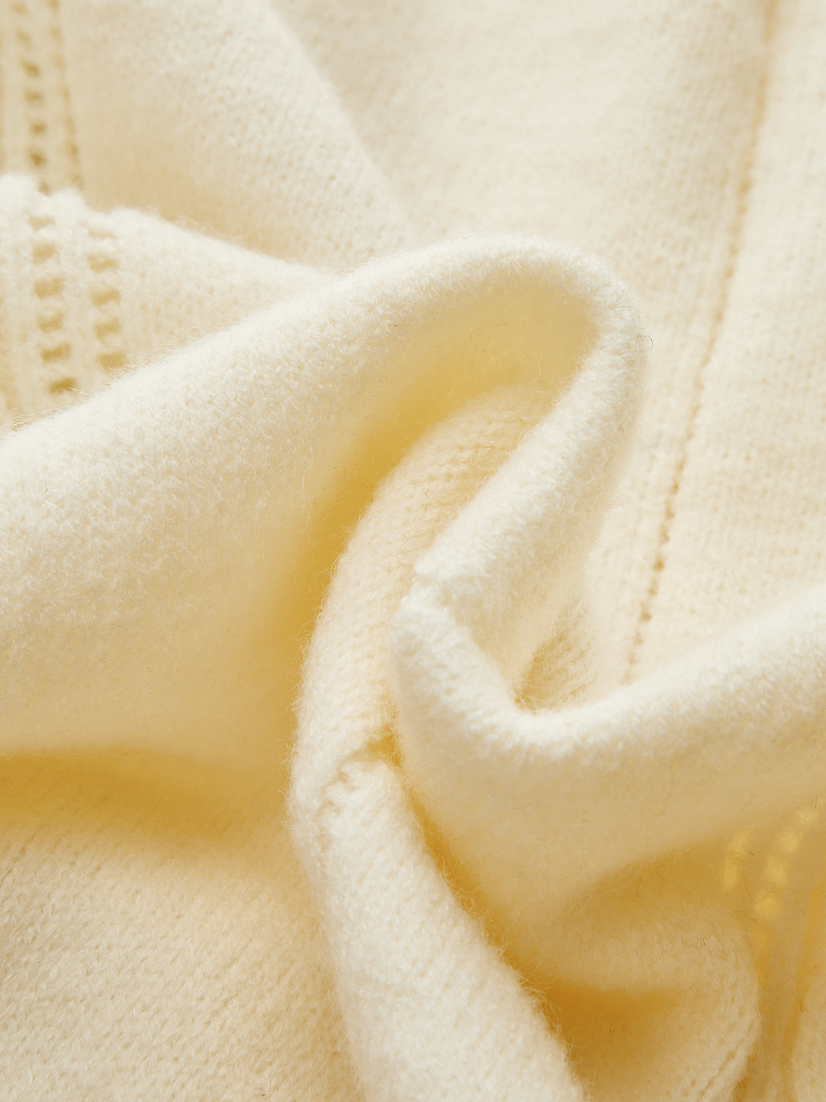 Velvet Bow Cable Knit Cardigan