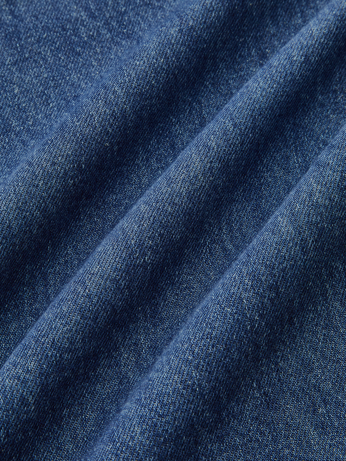 Pantalon en denim à taille élastiquée et jambes larges